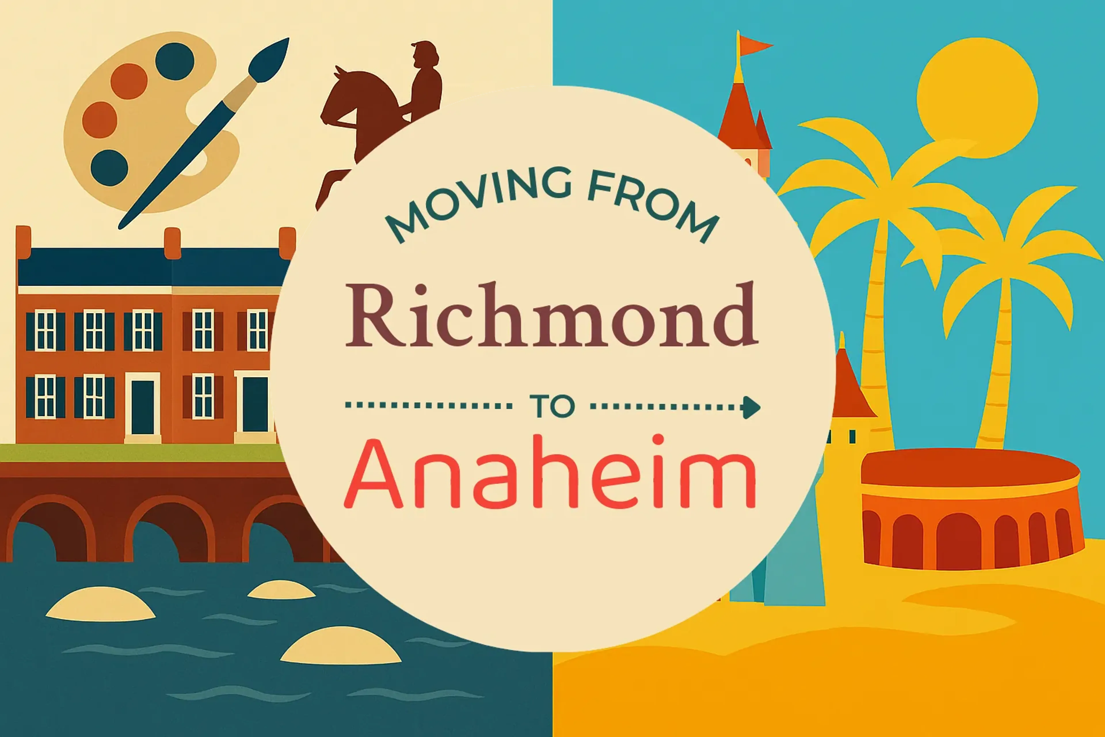 Side-by-side comparison of Richmond to Anaheim moving companies