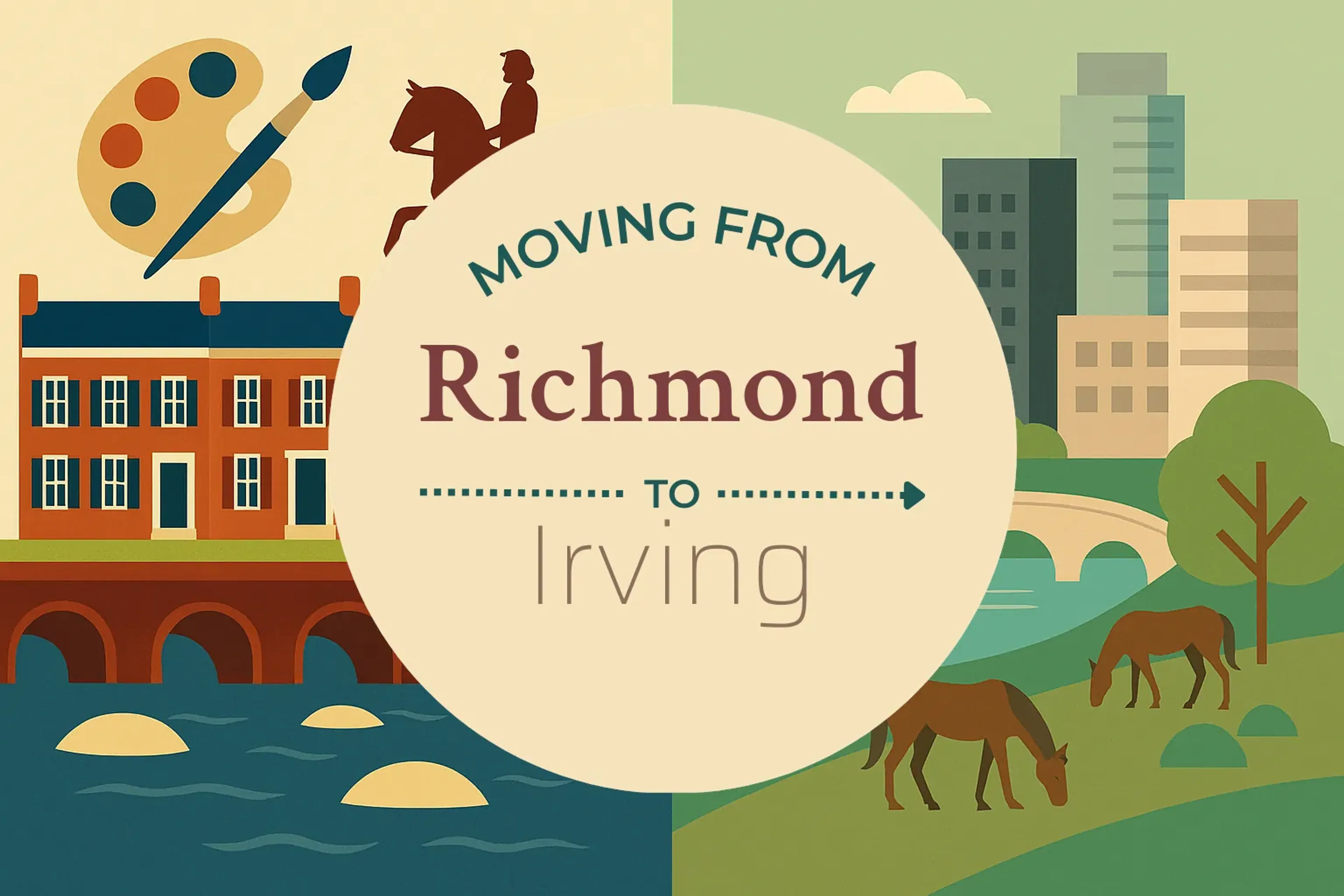 Side-by-side comparison of Richmond to Irving moving companies