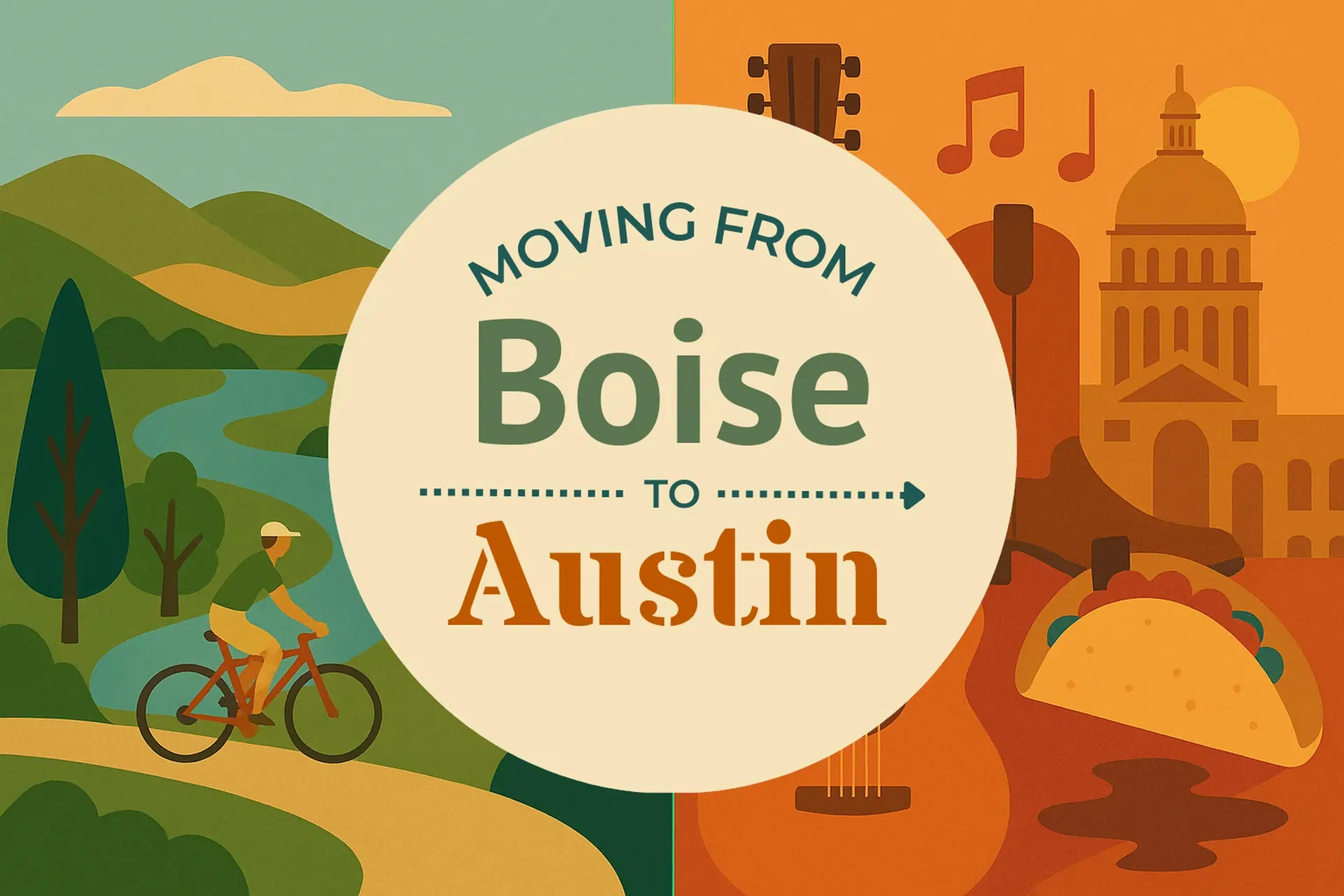 Side-by-side comparison of Boise to Austin moving companies