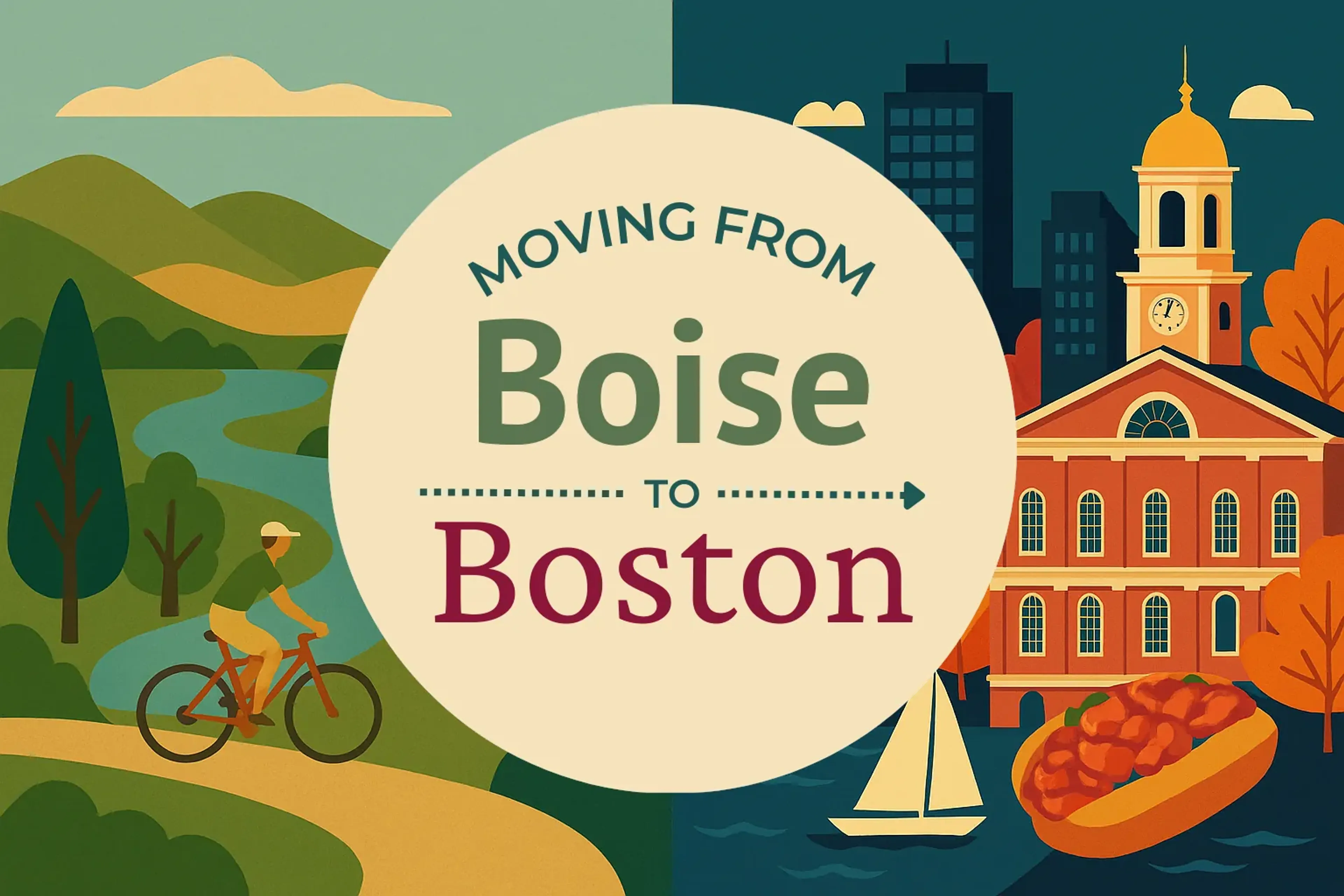 Side-by-side comparison of Boise to Boston moving companies