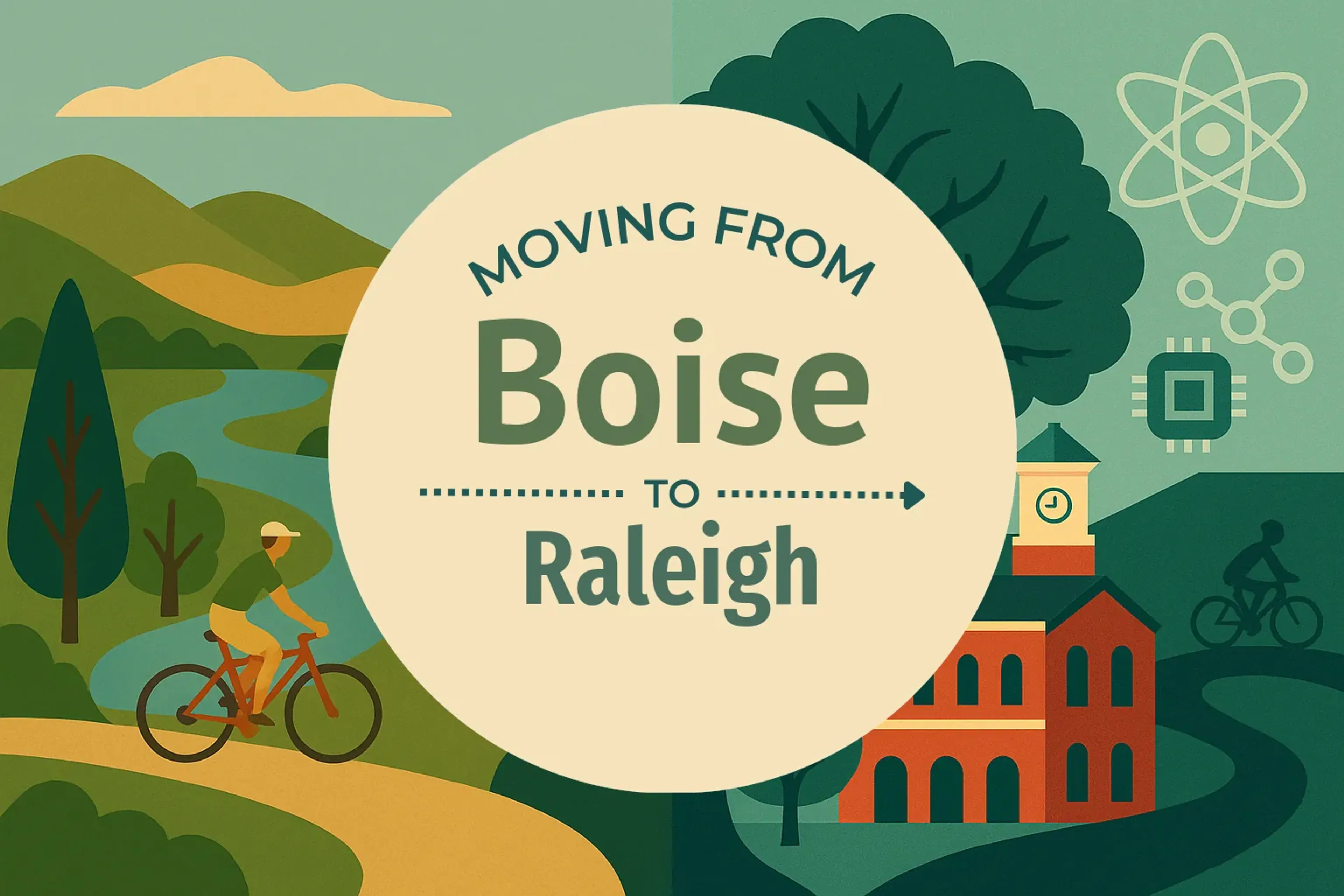 Side-by-side comparison of Boise to Raleigh moving companies