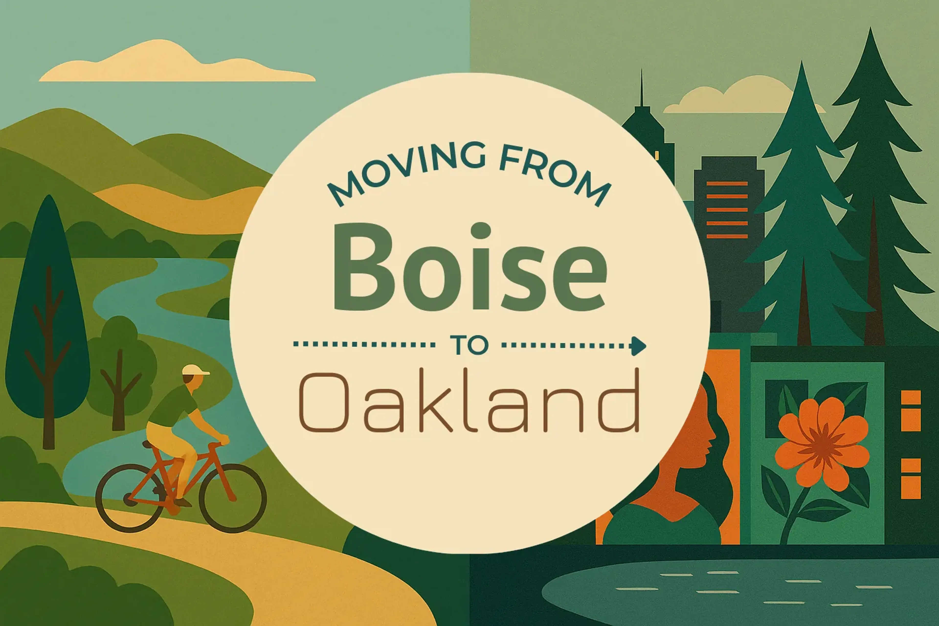 Side-by-side comparison of Boise to Oakland moving companies