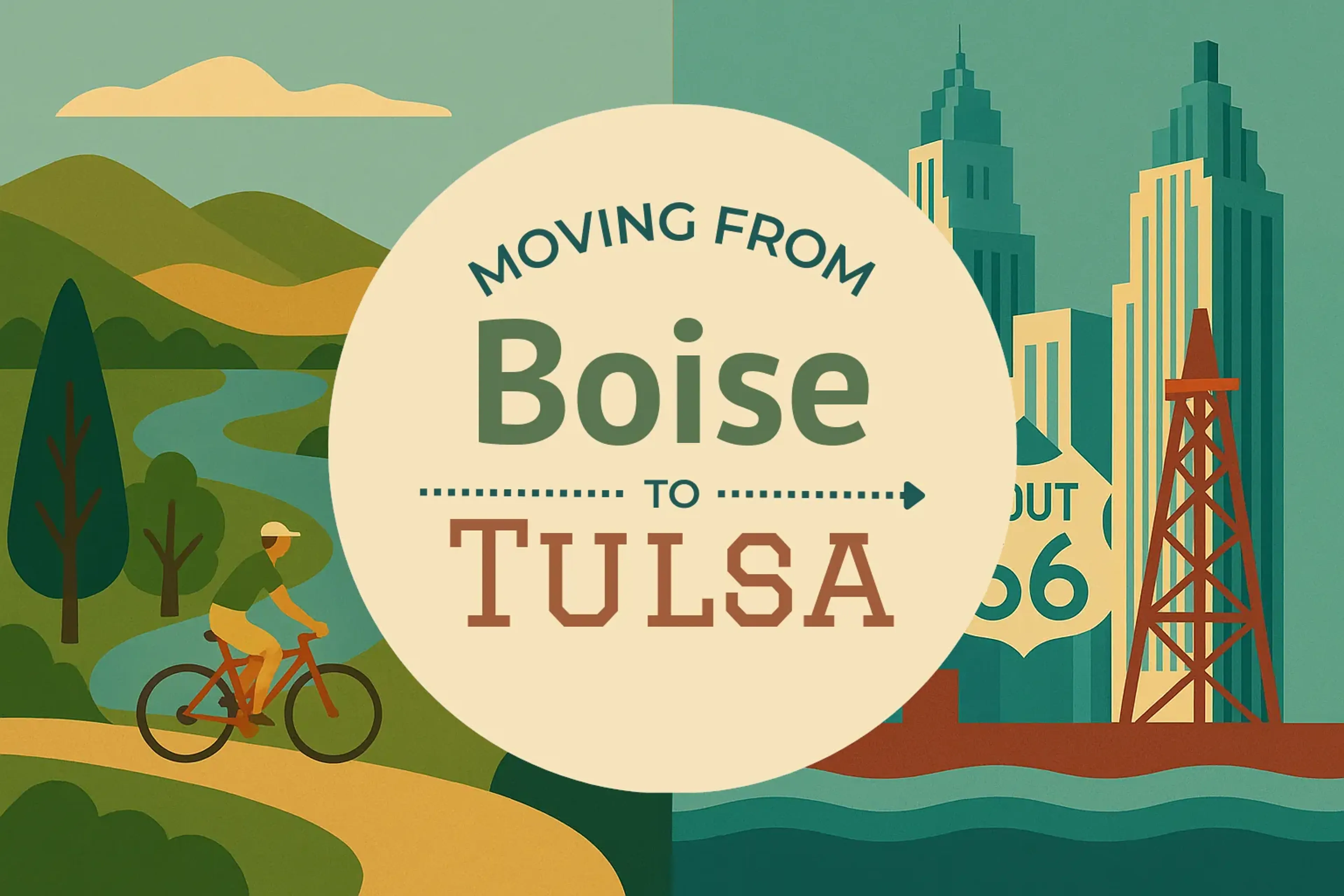 Side-by-side comparison of Boise to Tulsa moving companies