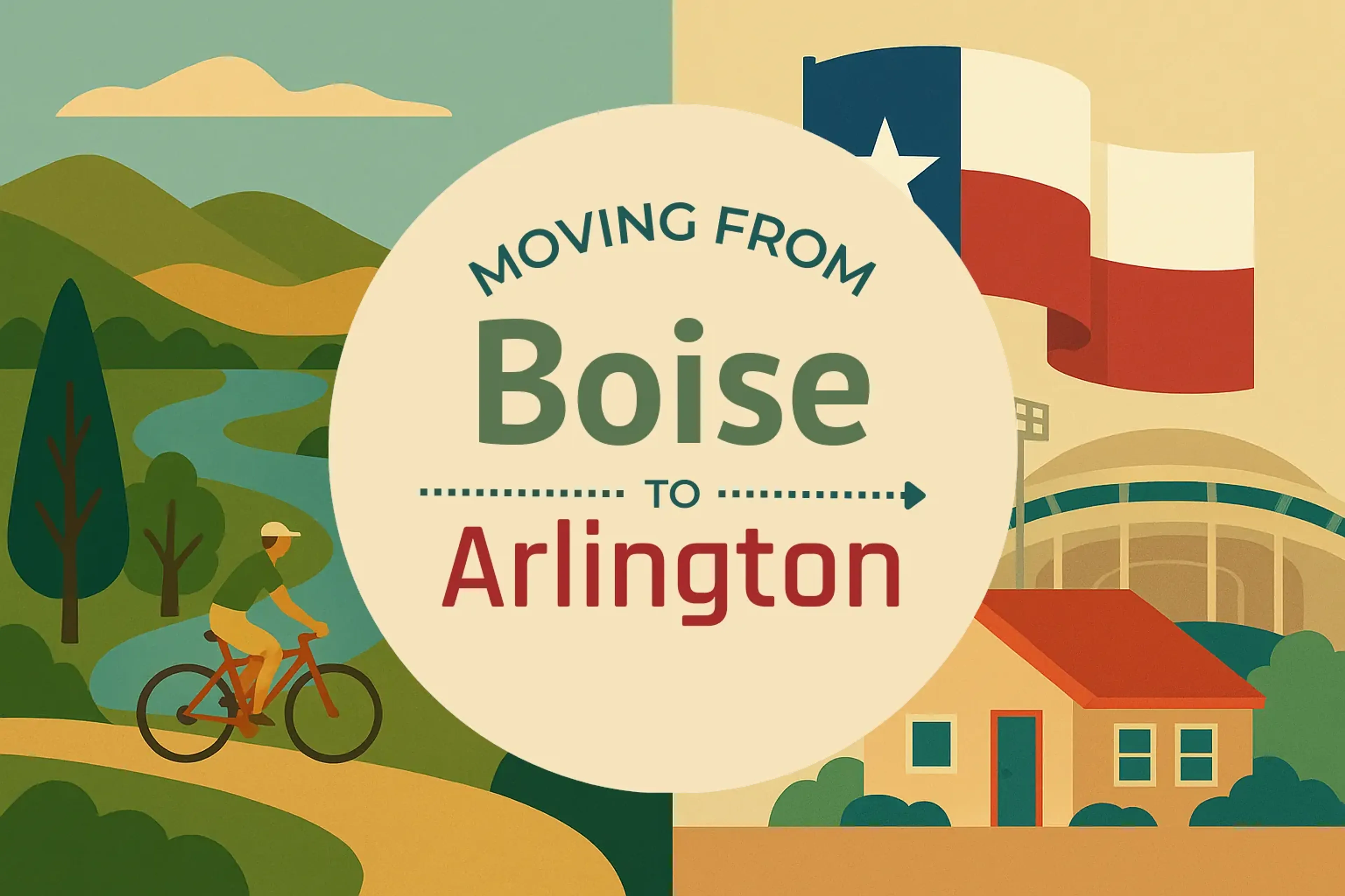 Side-by-side comparison of Boise to Arlington moving companies