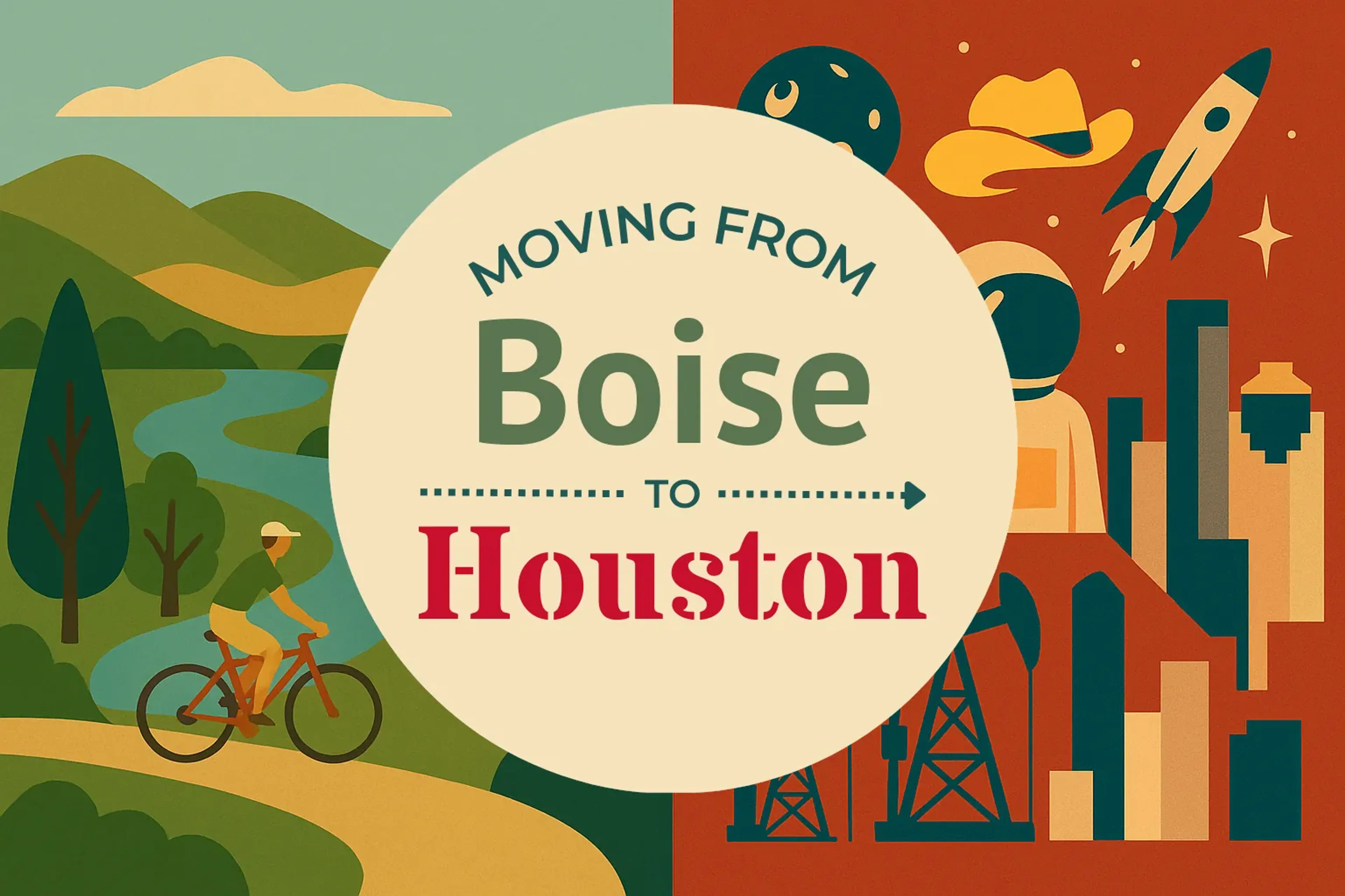 Side-by-side comparison of Boise to Houston moving companies