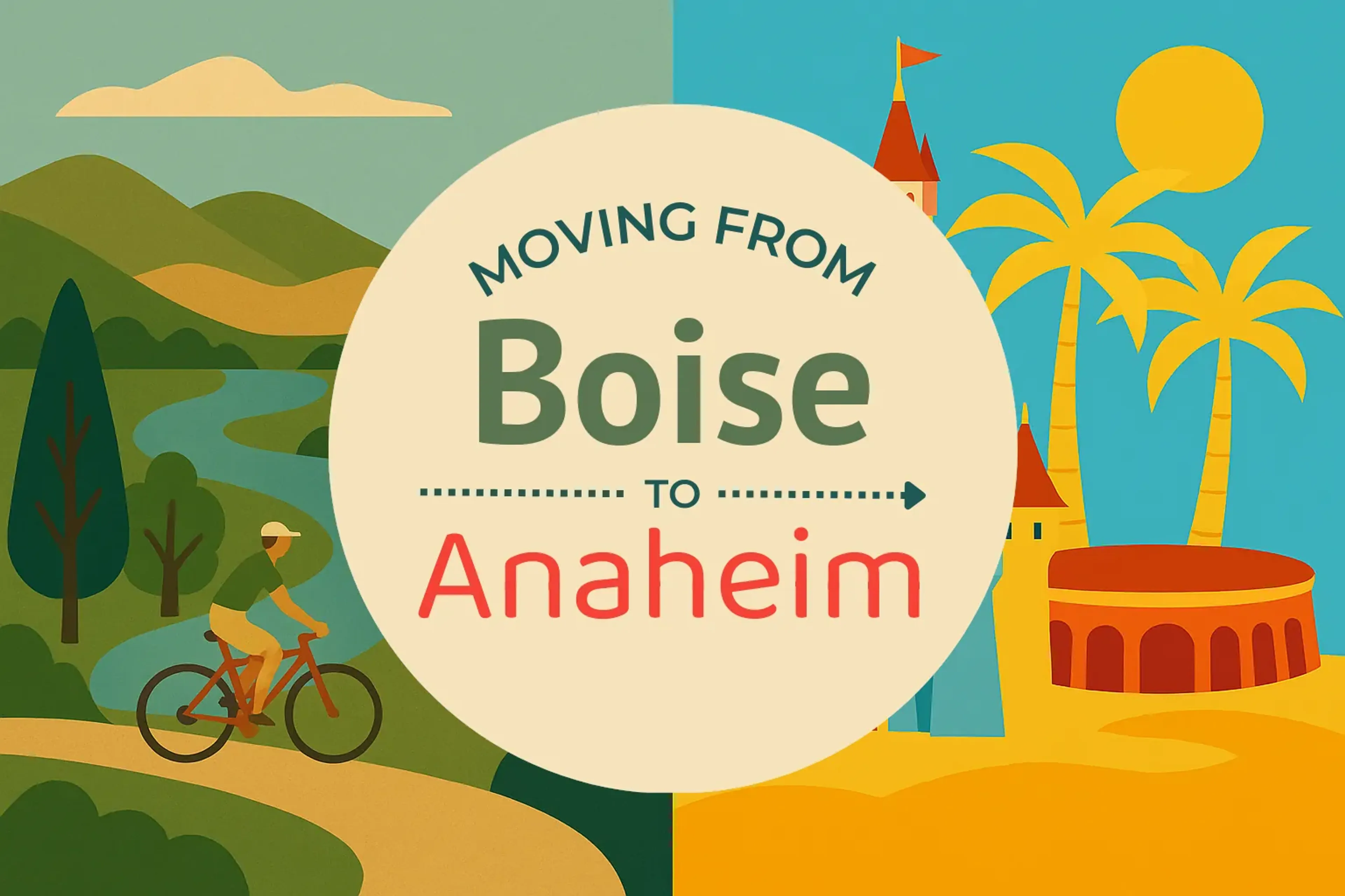 Side-by-side comparison of Boise to Anaheim moving companies