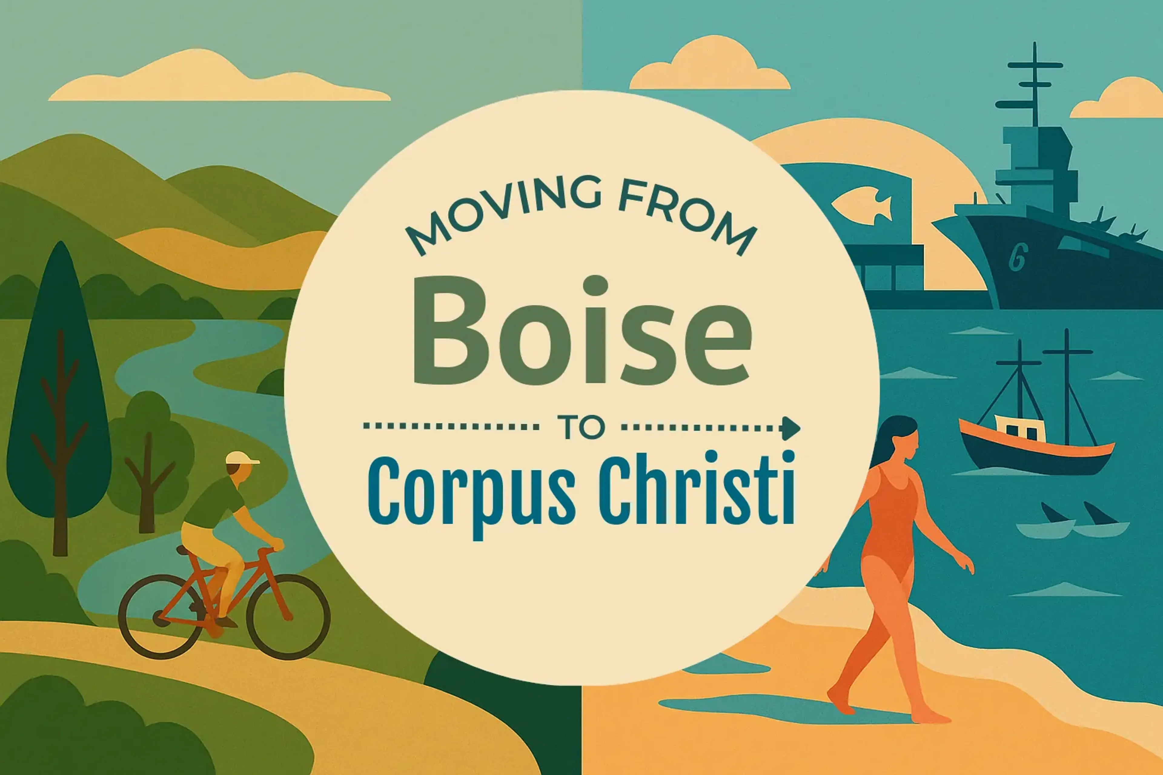 Side-by-side comparison of Boise to Corpus Christi moving companies