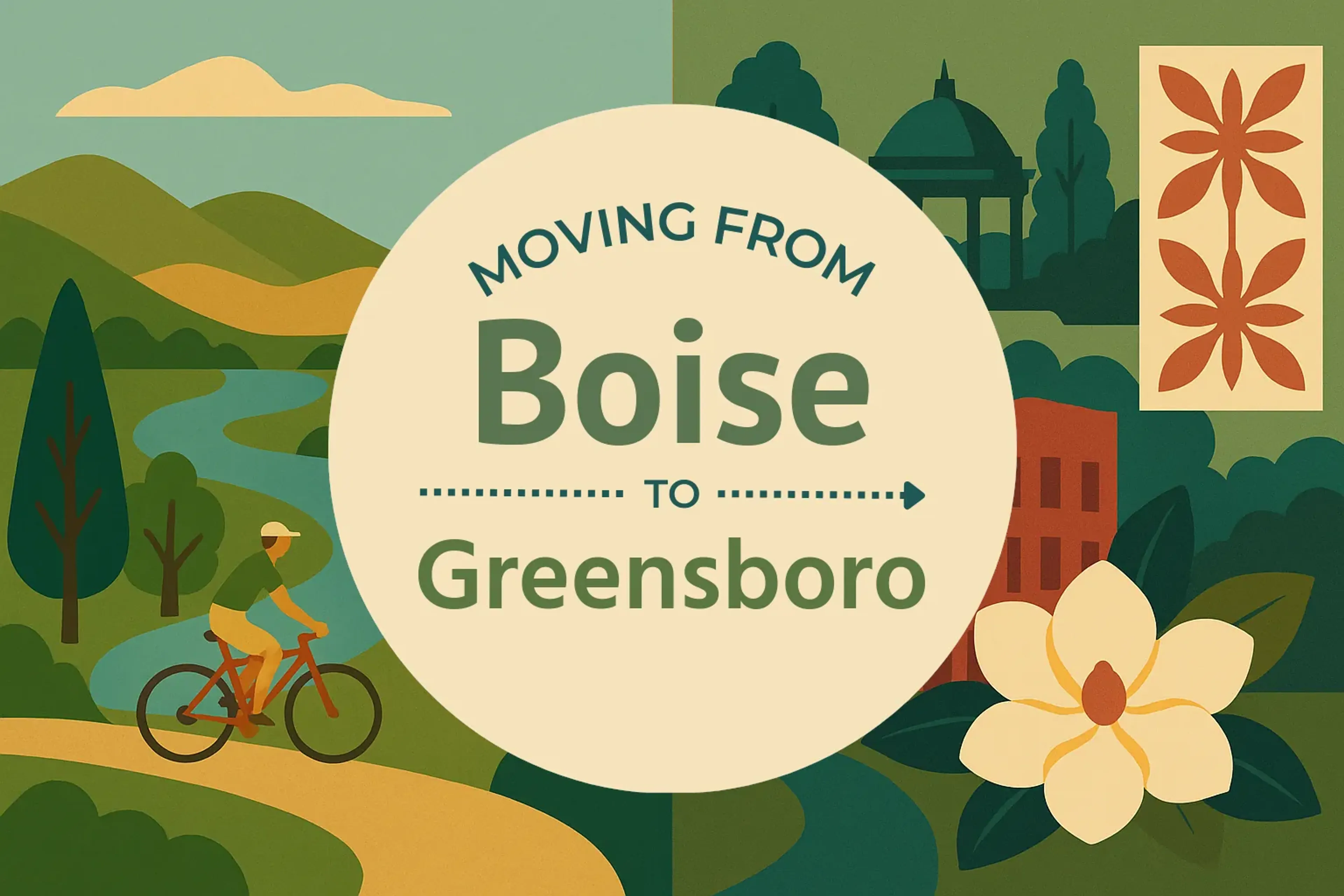 Side-by-side comparison of Boise to Greensboro moving companies