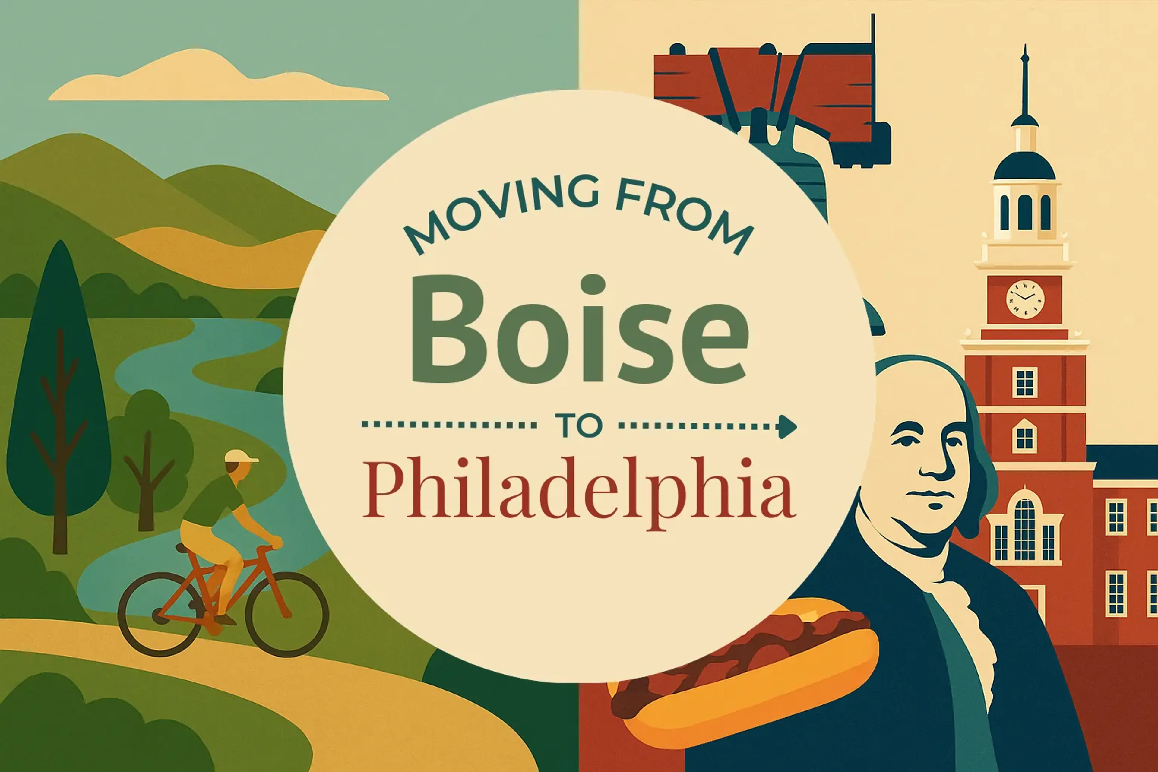 Side-by-side comparison of Boise to Philadelphia moving companies