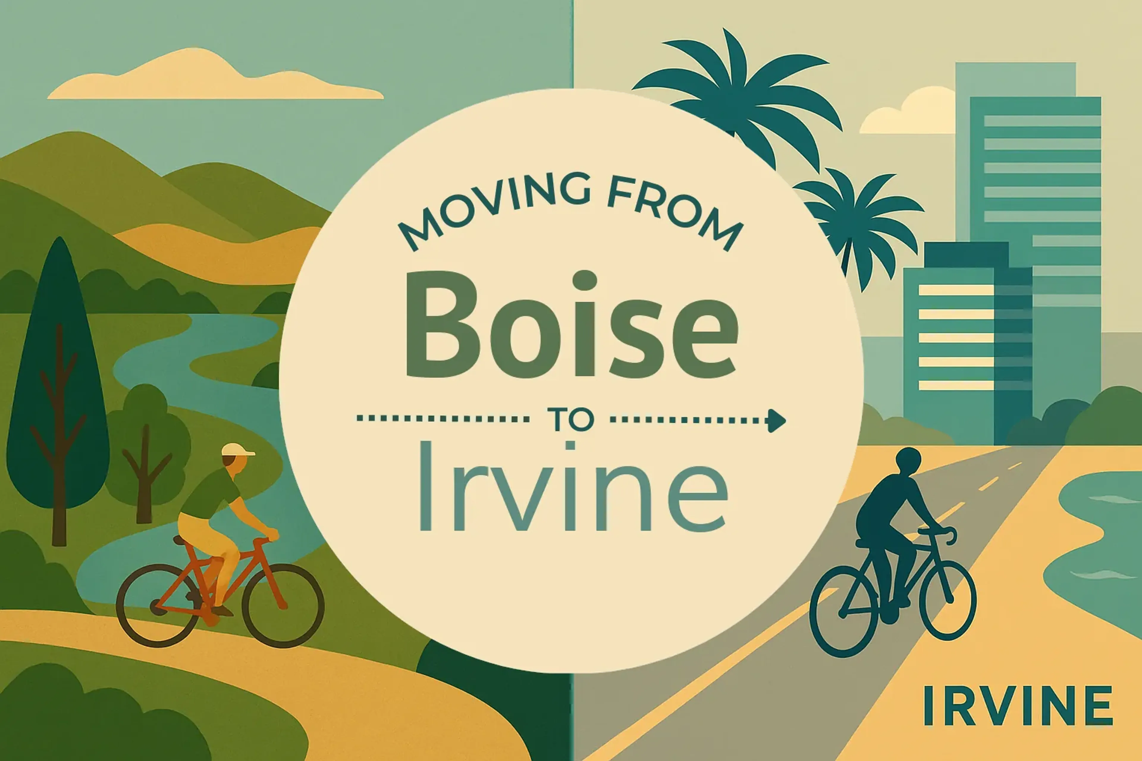 Side-by-side comparison of Boise to Irvine moving companies