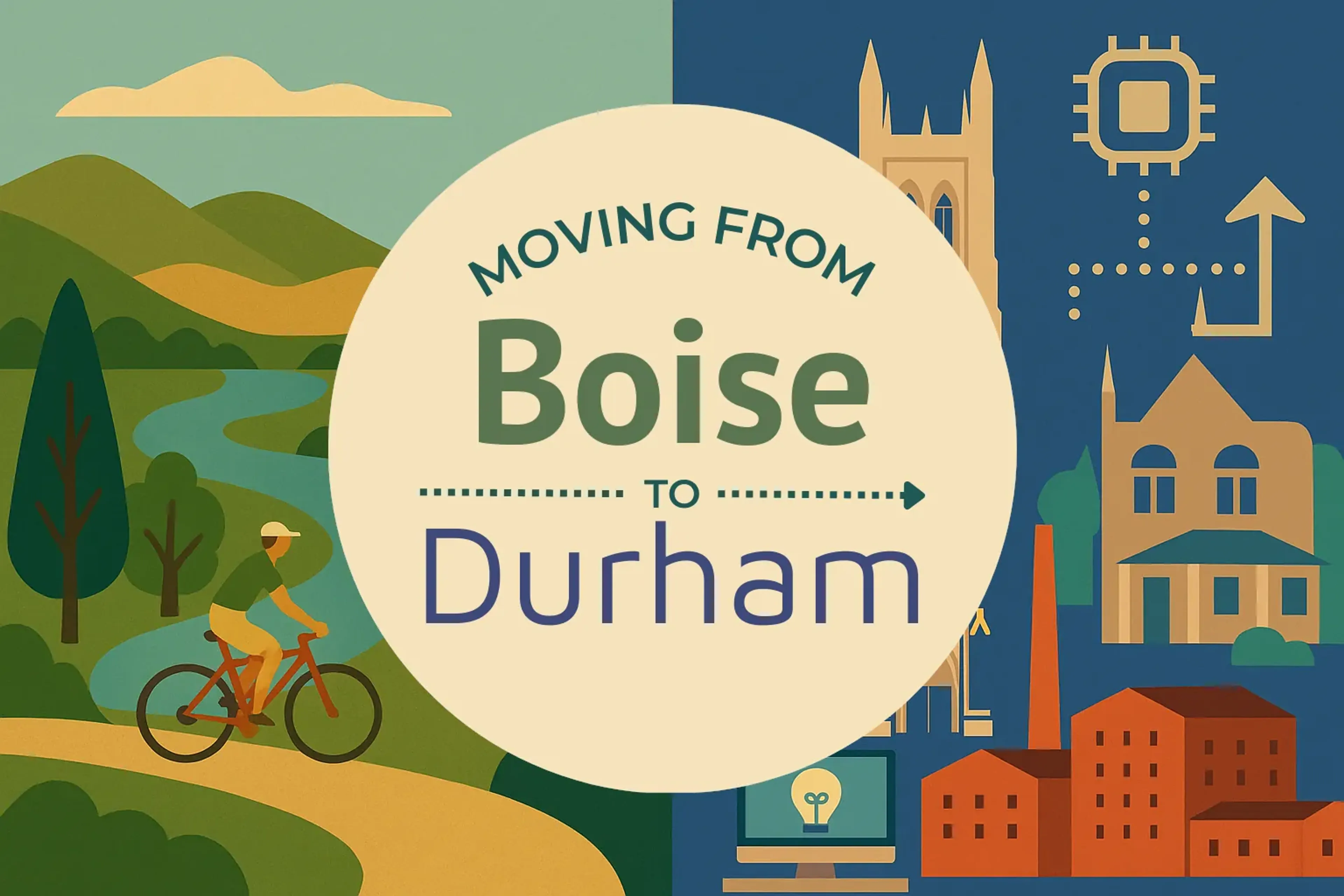 Side-by-side comparison of Boise to Durham moving companies
