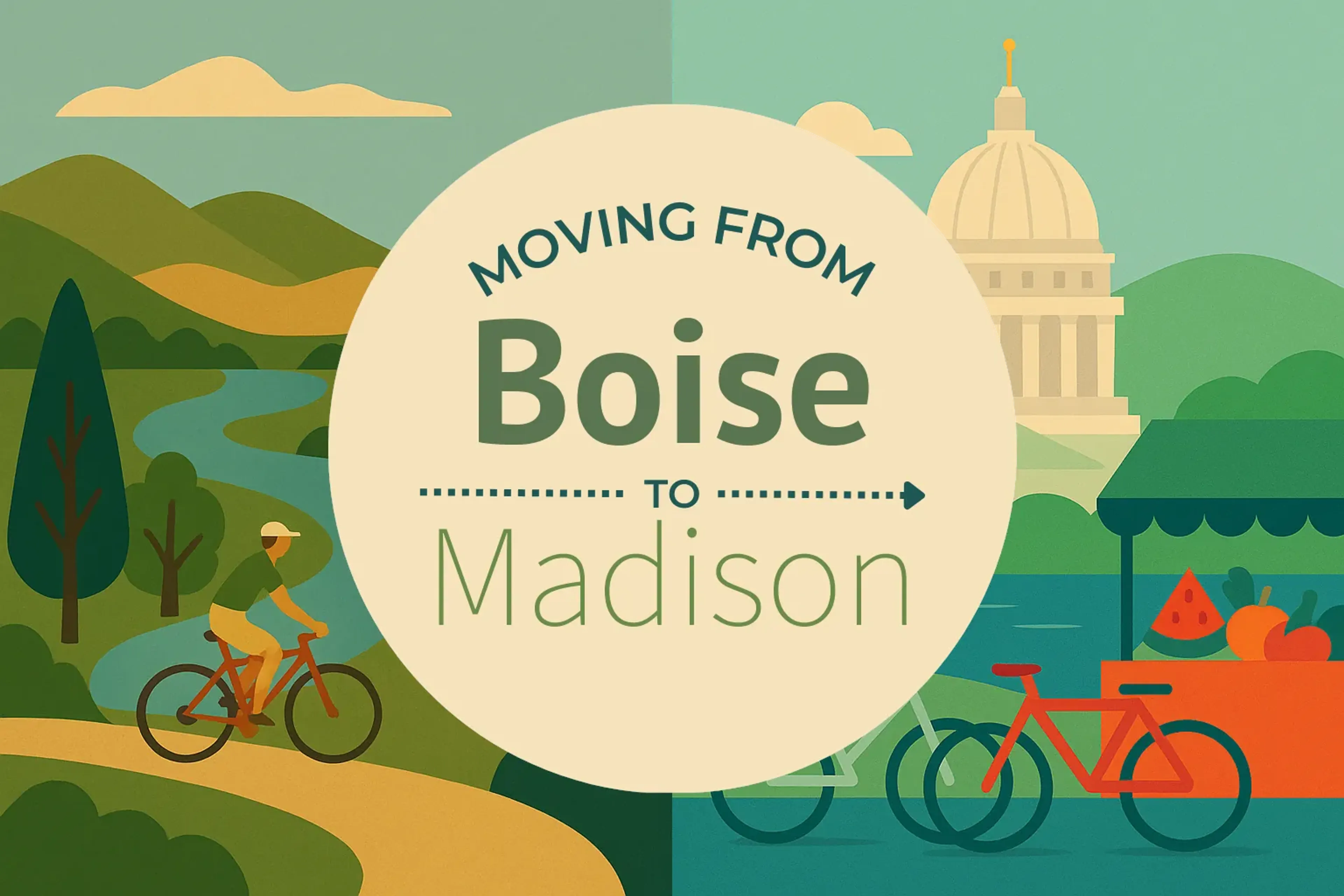 Side-by-side comparison of Boise to Madison moving companies