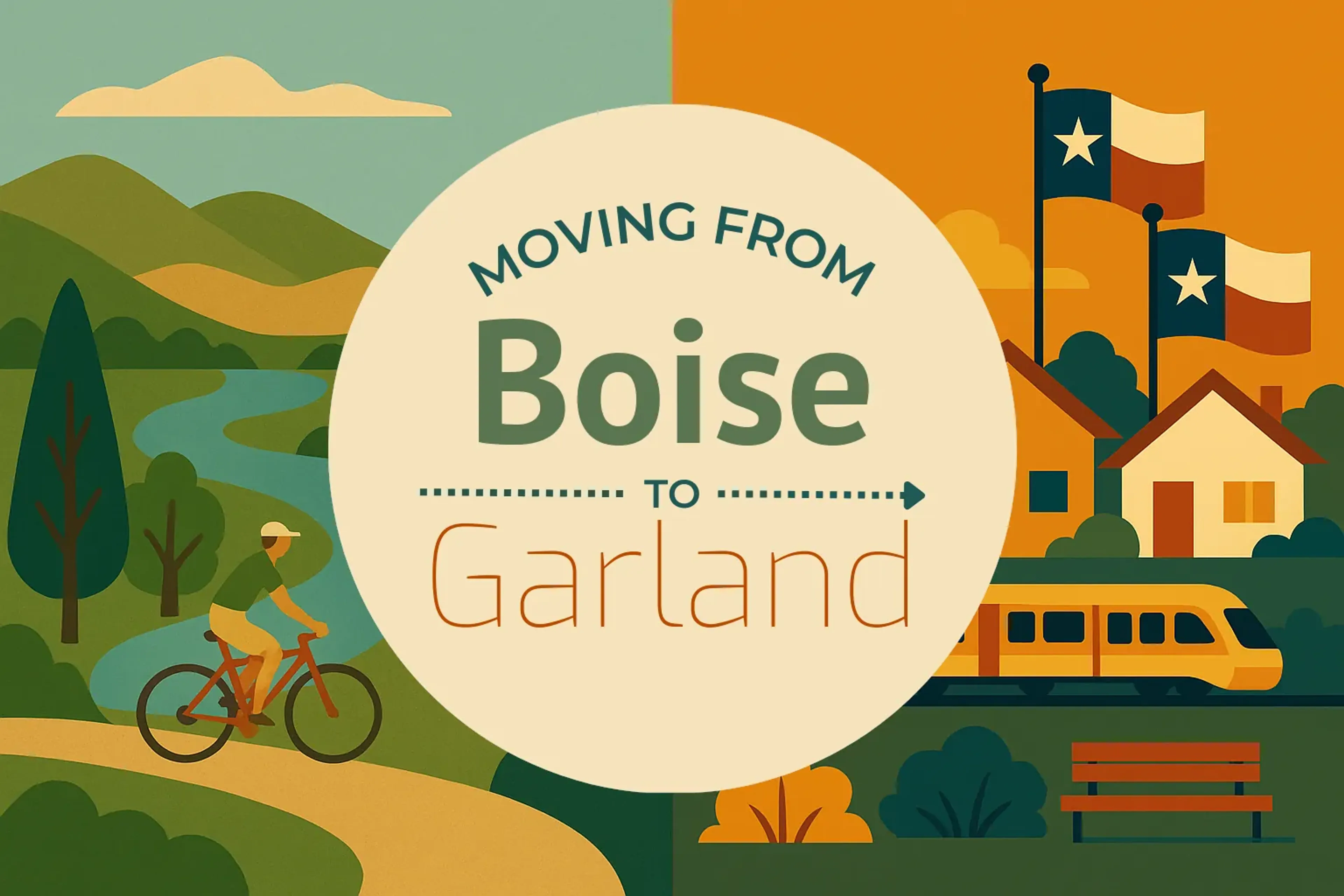 Side-by-side comparison of Boise to Garland moving companies
