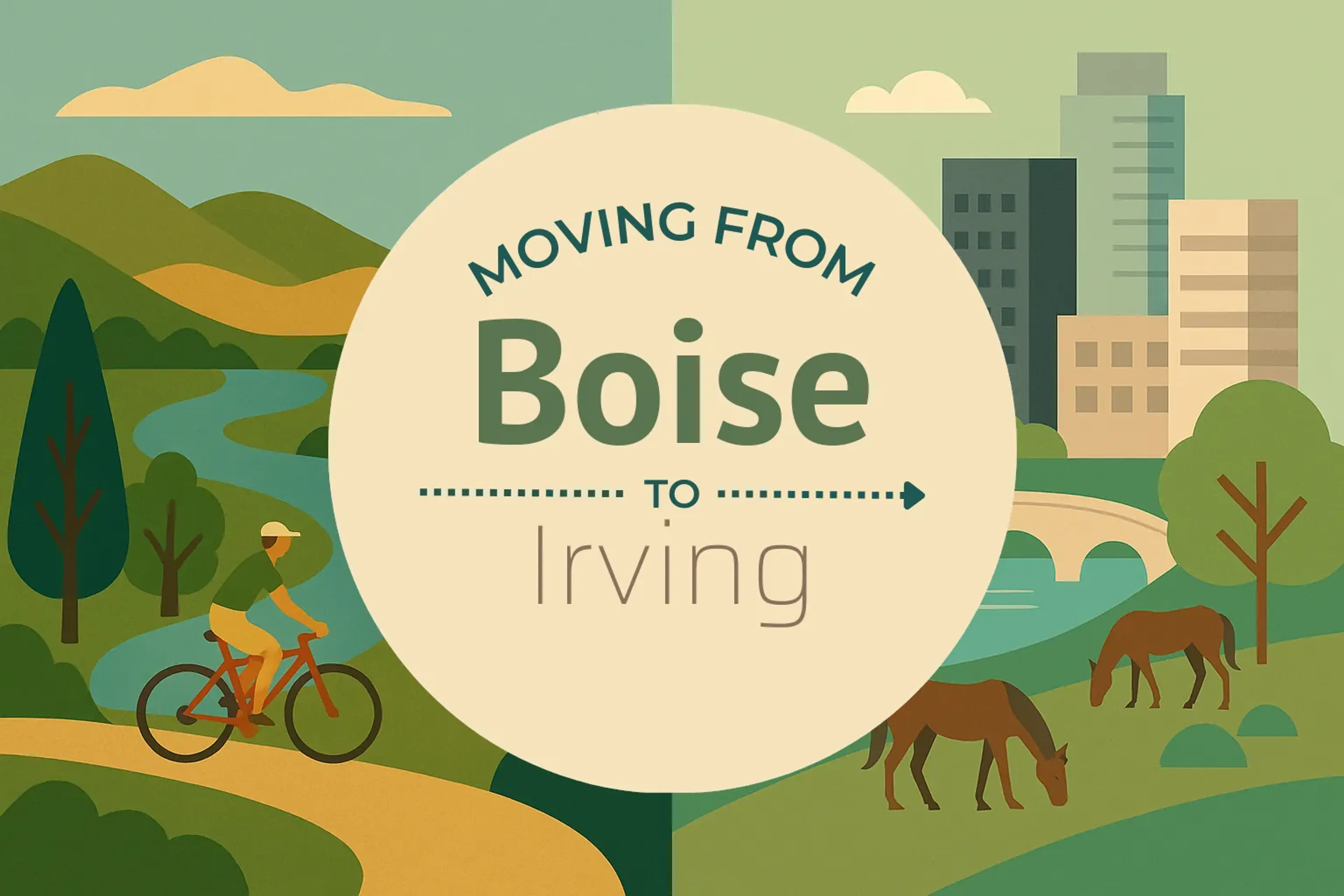 Side-by-side comparison of Boise to Irving moving companies