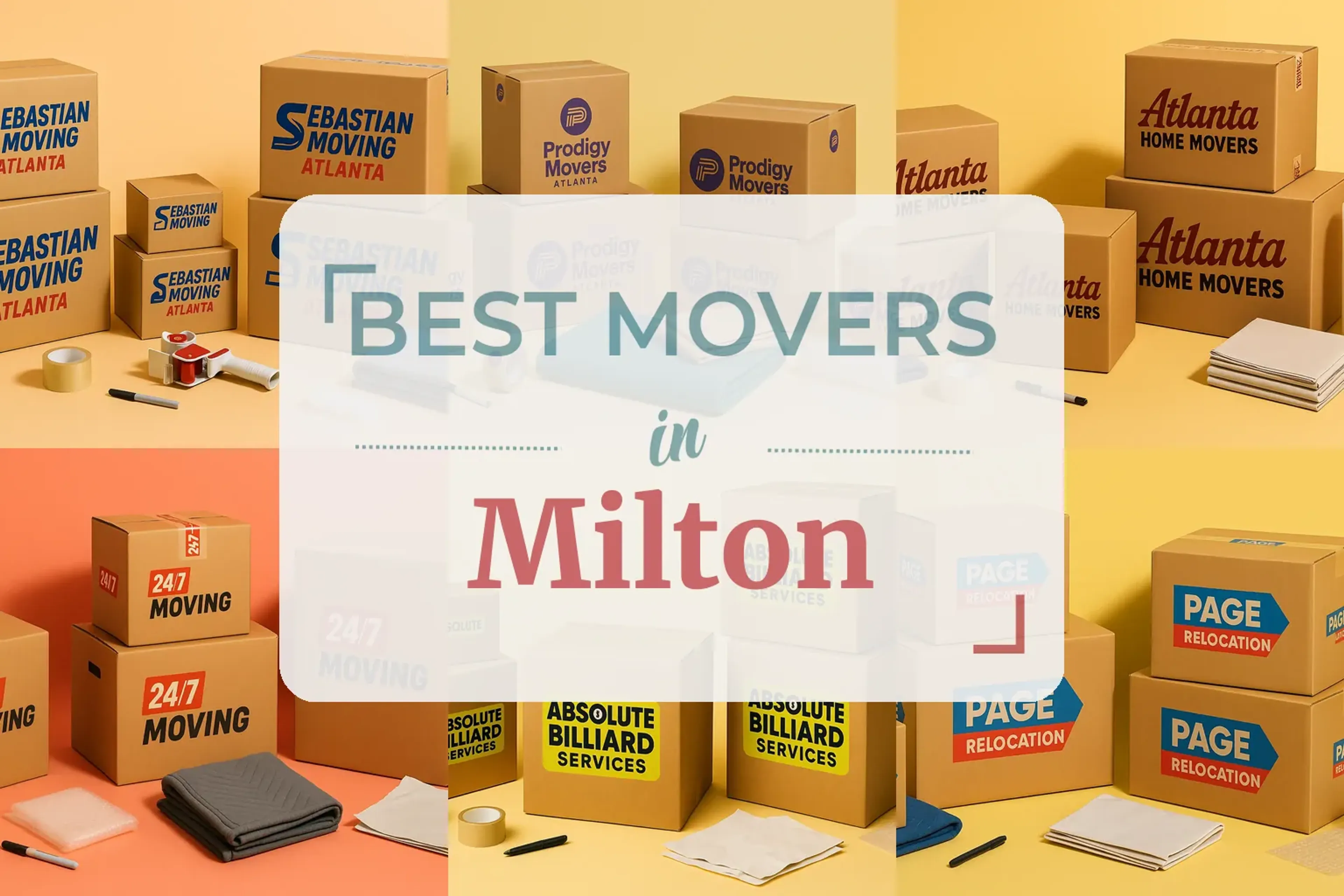 Side-by-side comparison of Milton moving companies