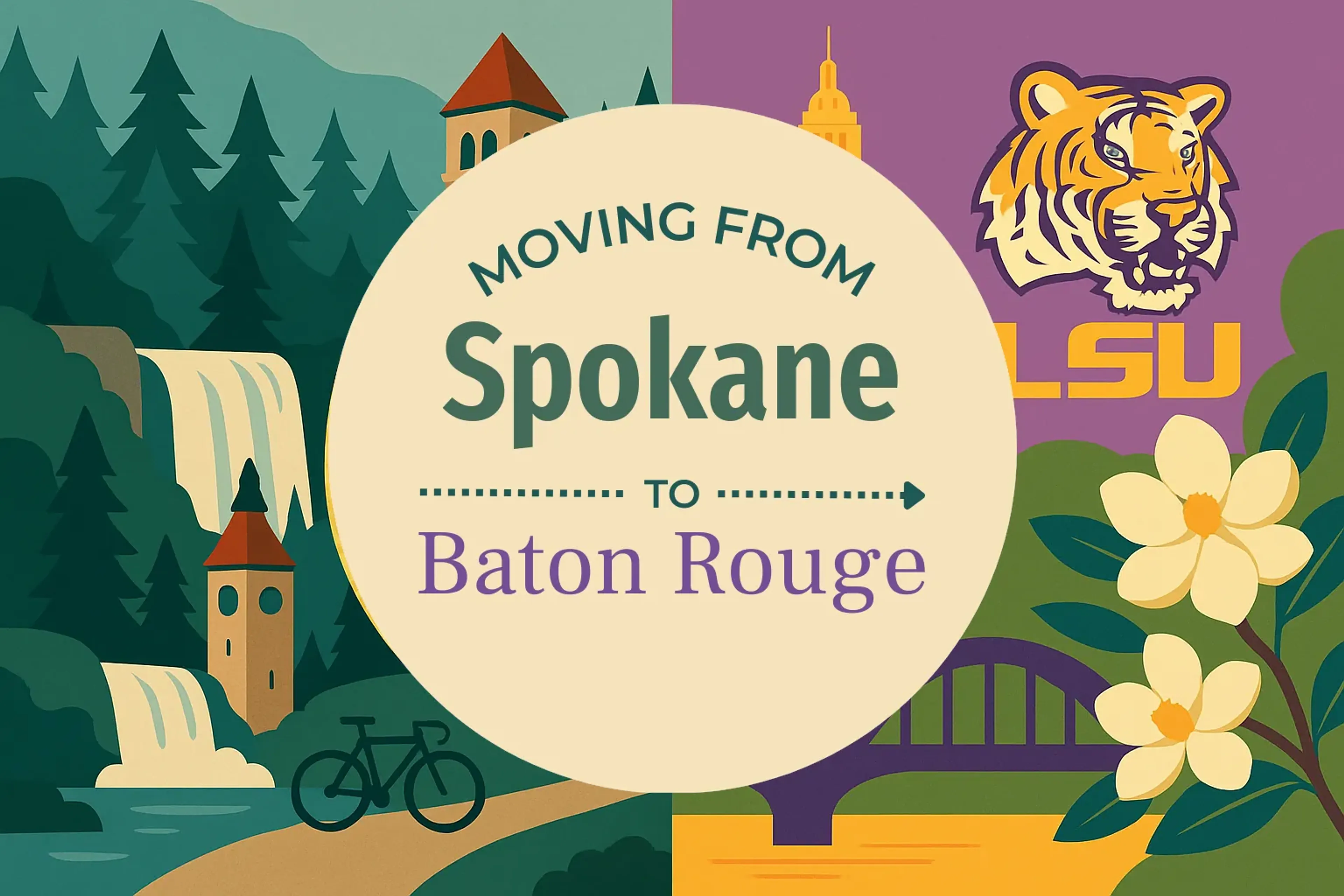 Side-by-side comparison of Spokane to Baton Rouge moving companies