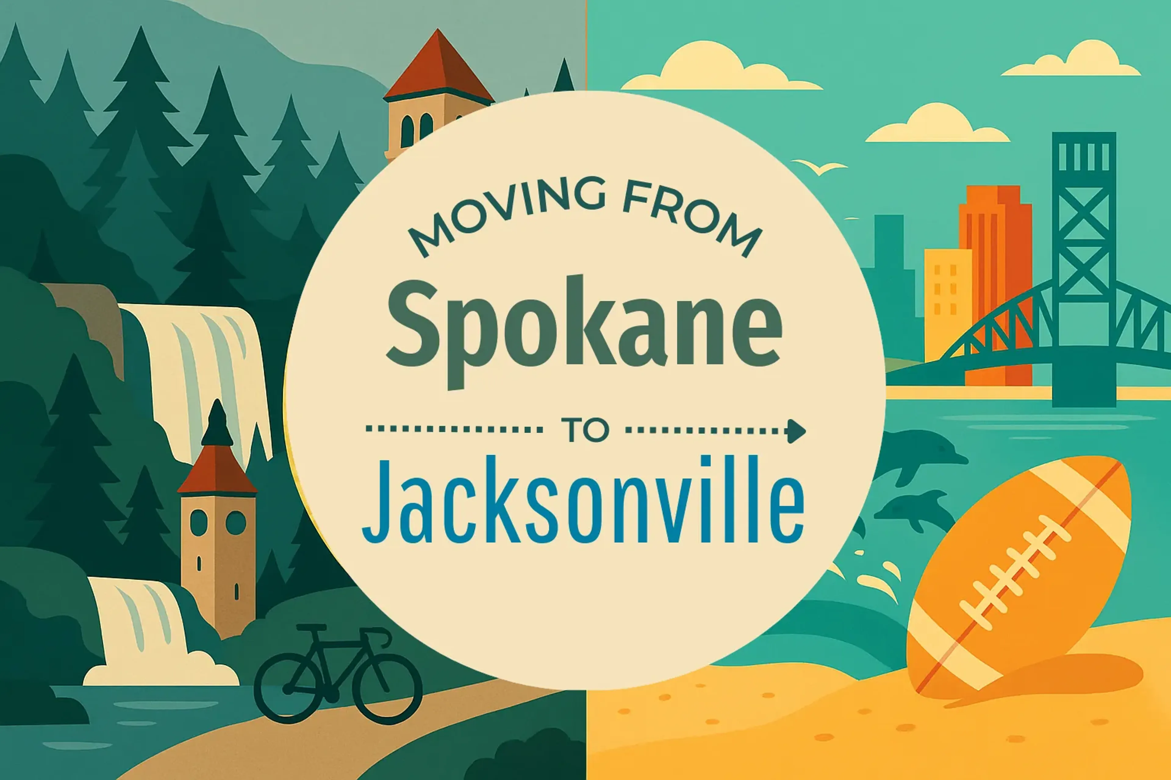 Side-by-side comparison of Spokane to Jacksonville moving companies