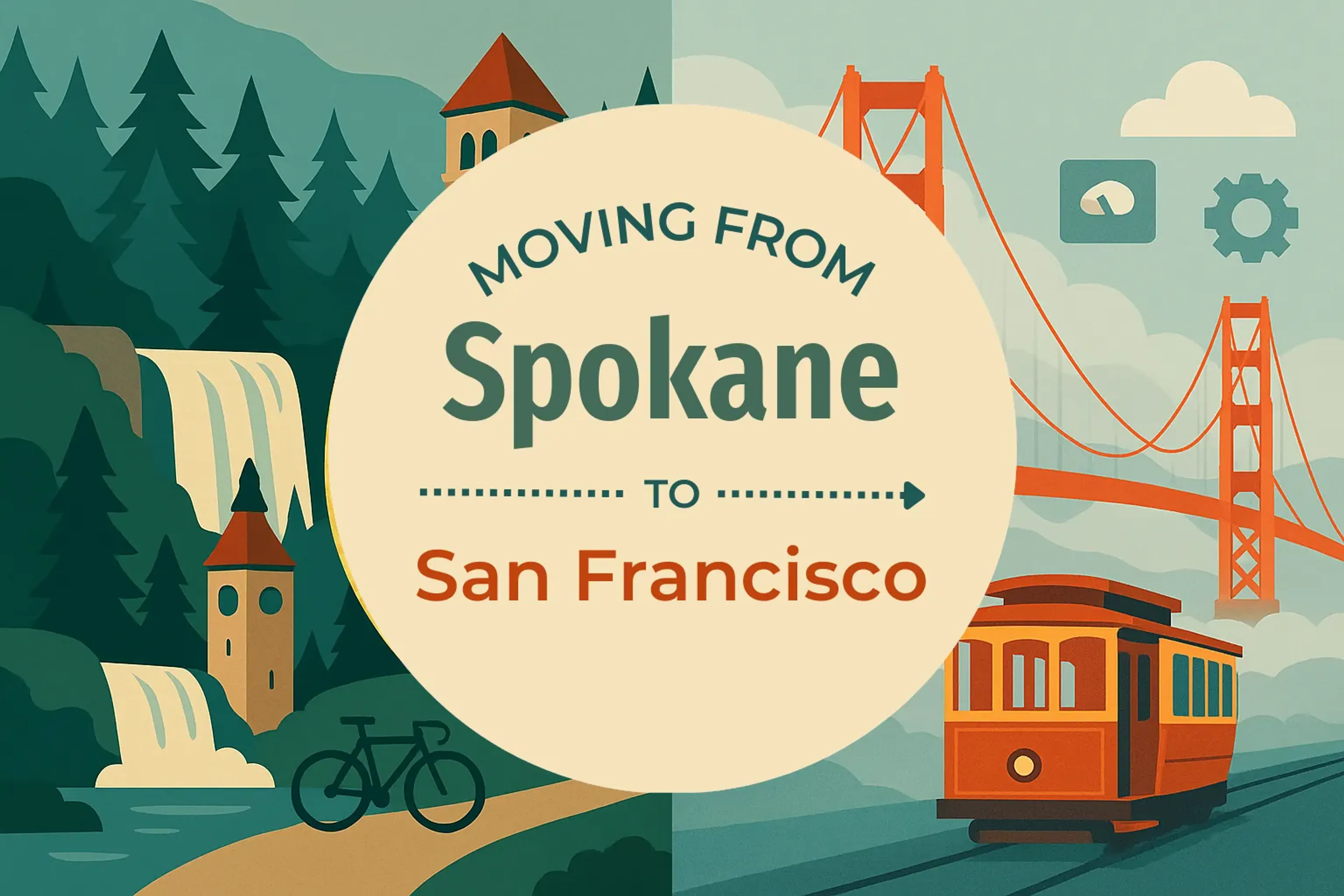 Side-by-side comparison of Spokane to San Francisco moving companies