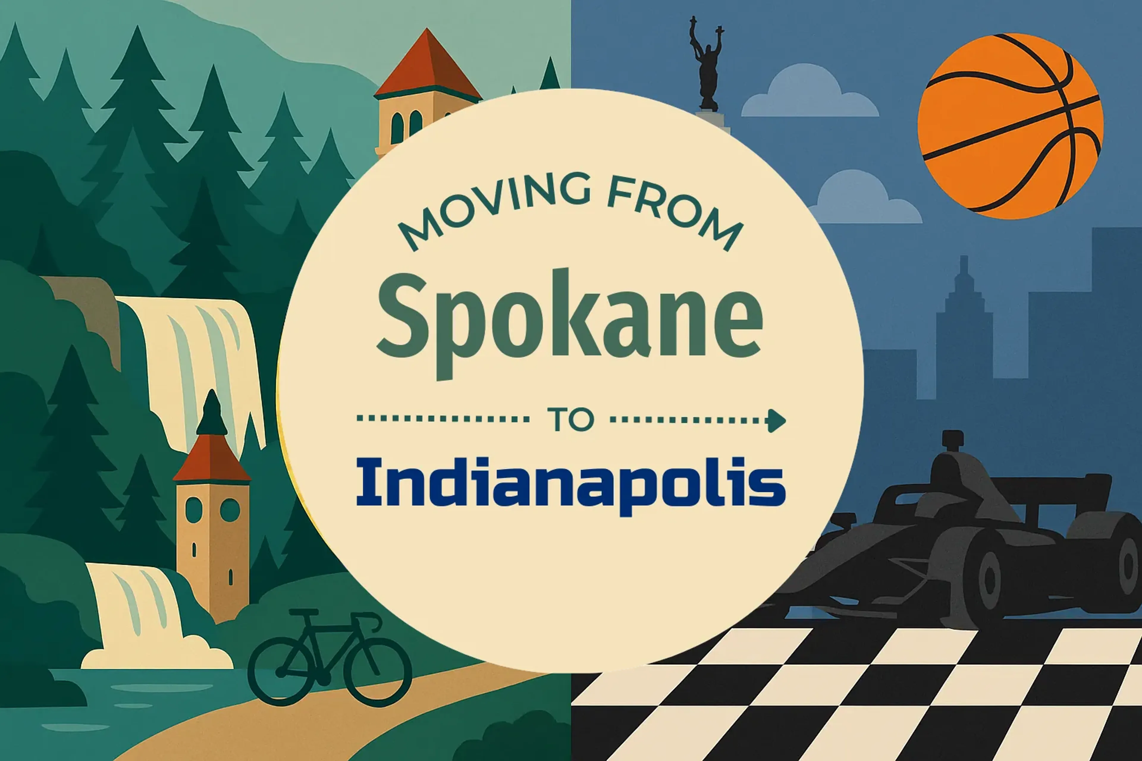 Side-by-side comparison of Spokane to Indianapolis moving companies