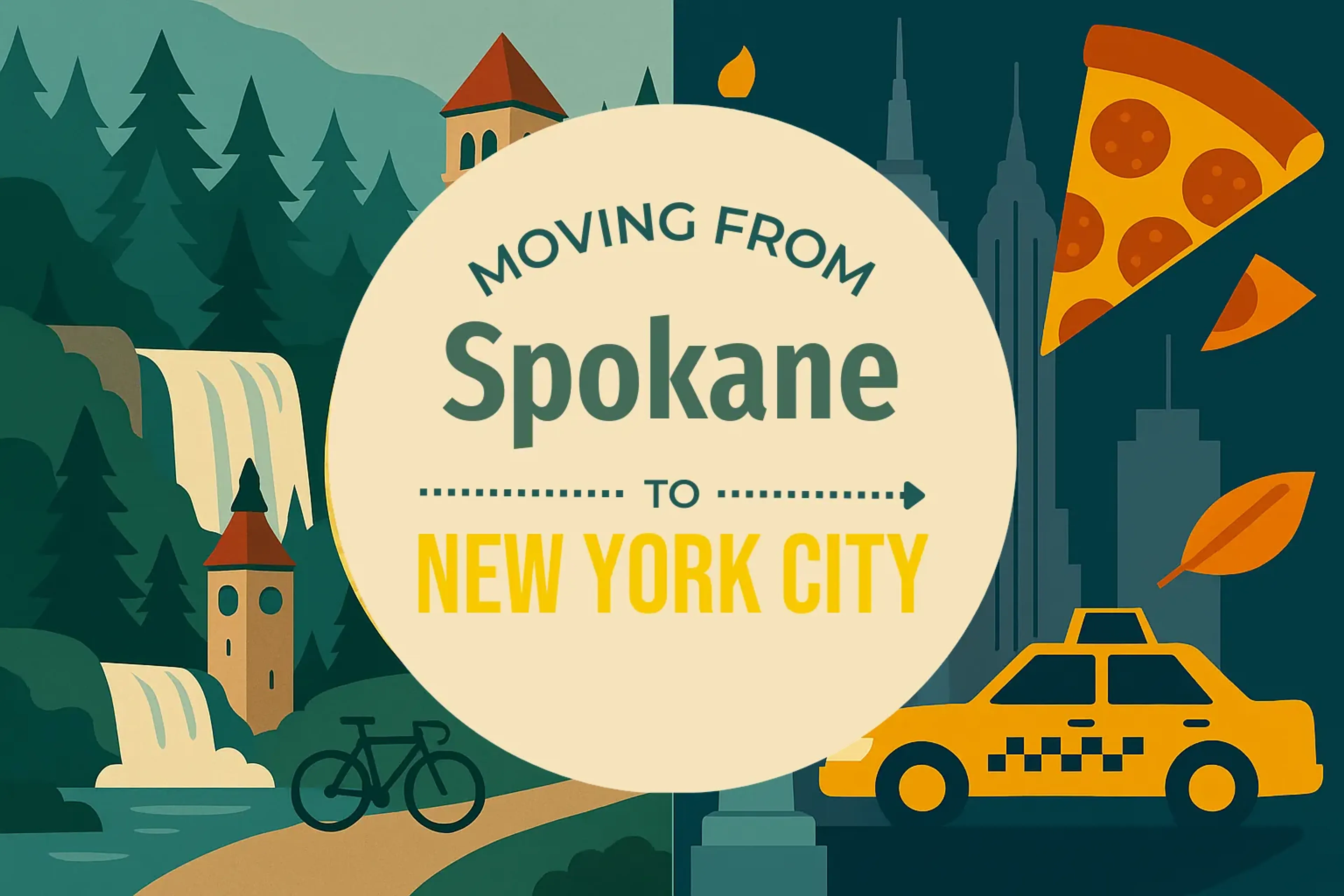 Side-by-side comparison of Spokane to New York City moving companies