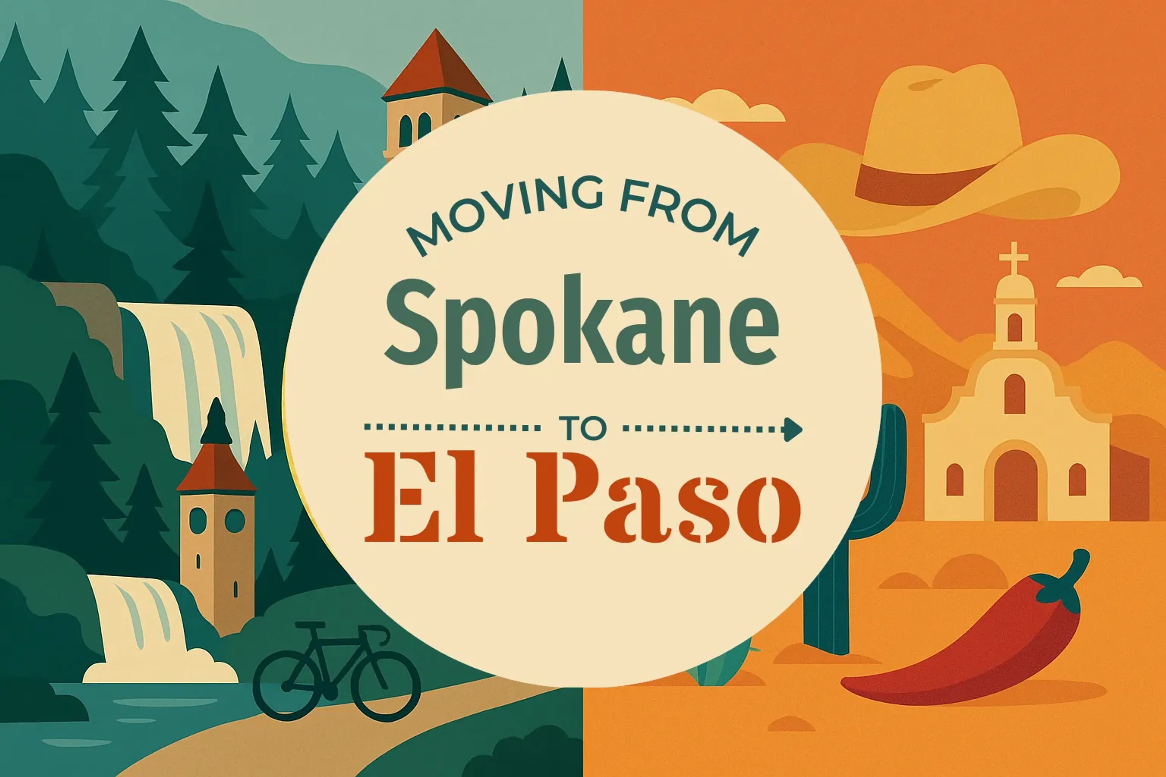 Side-by-side comparison of Spokane to El Paso moving companies