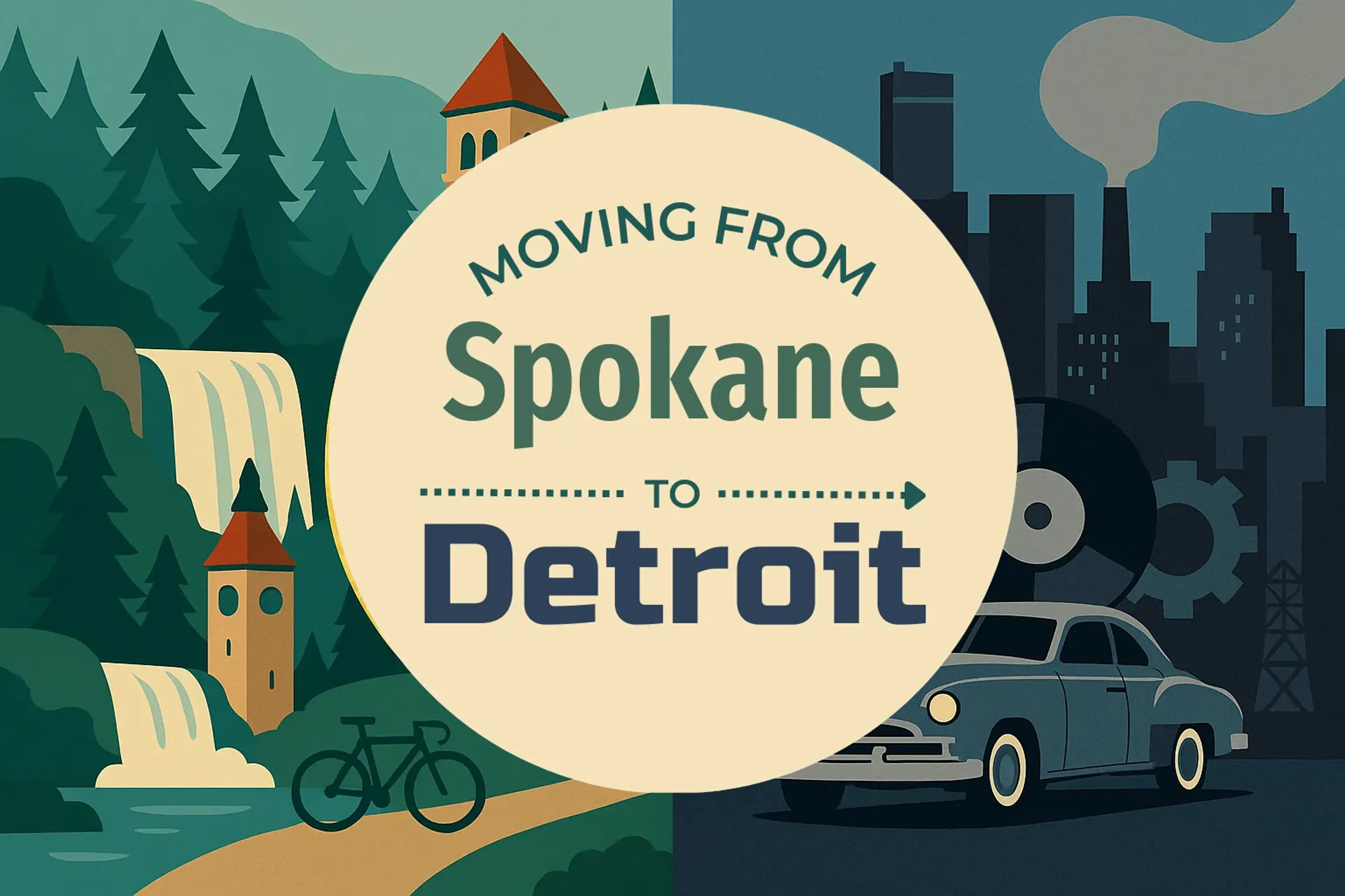 Side-by-side comparison of Spokane to Detroit moving companies