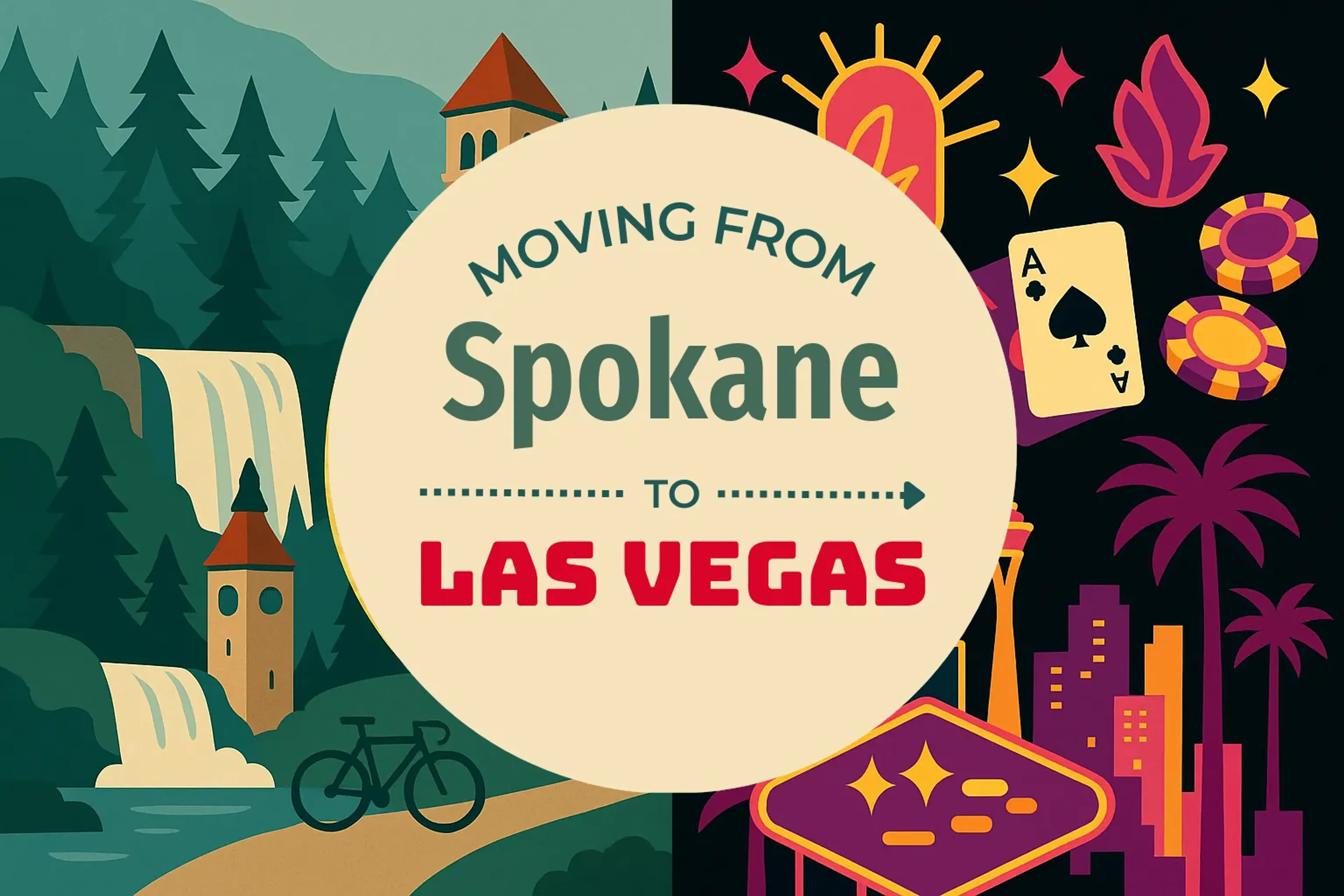Side-by-side comparison of Spokane to Las Vegas moving companies