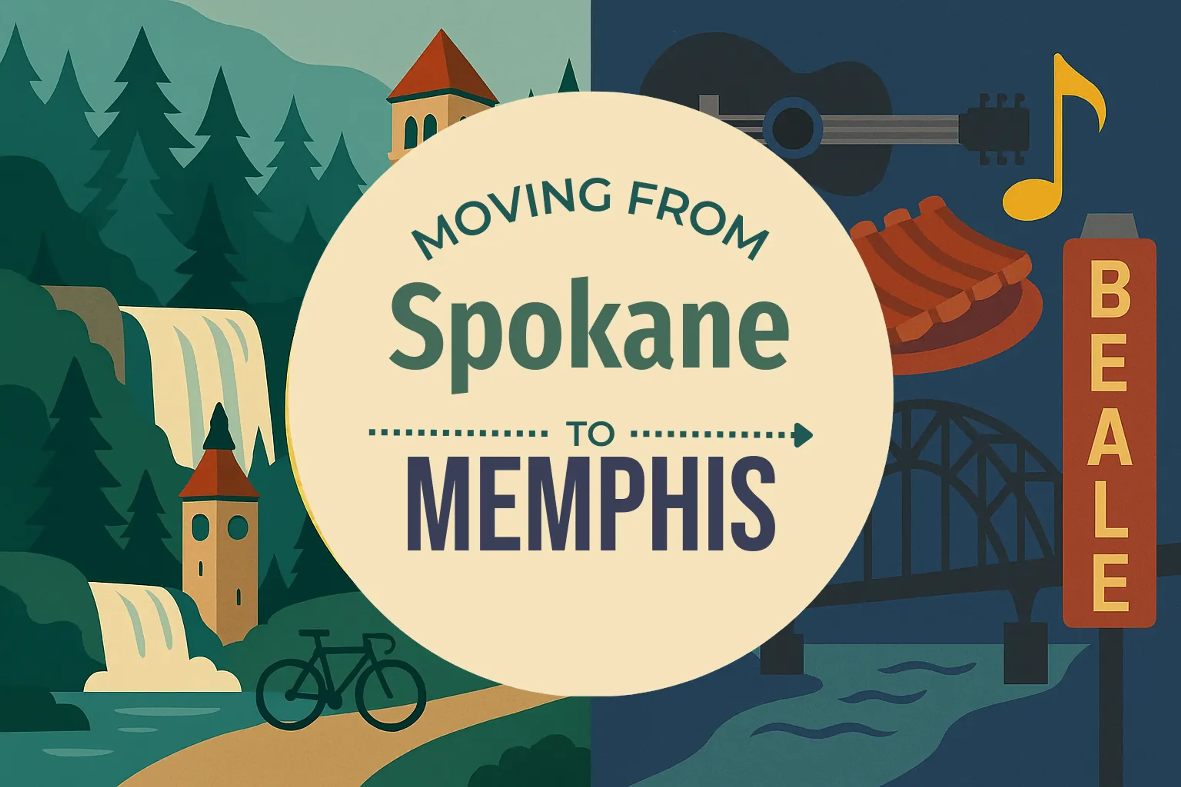 Side-by-side comparison of Spokane to Memphis moving companies