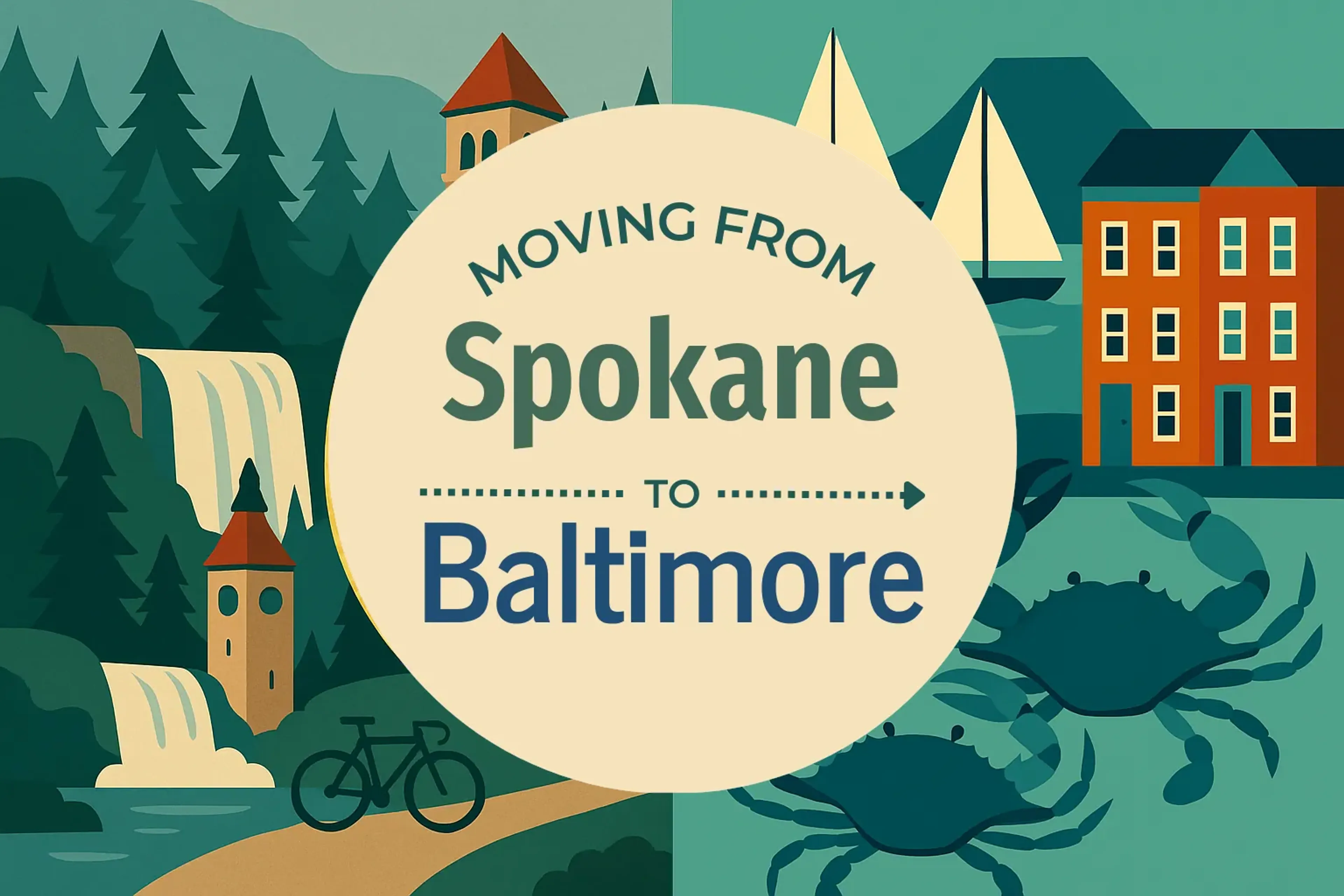 Side-by-side comparison of Spokane to Baltimore moving companies