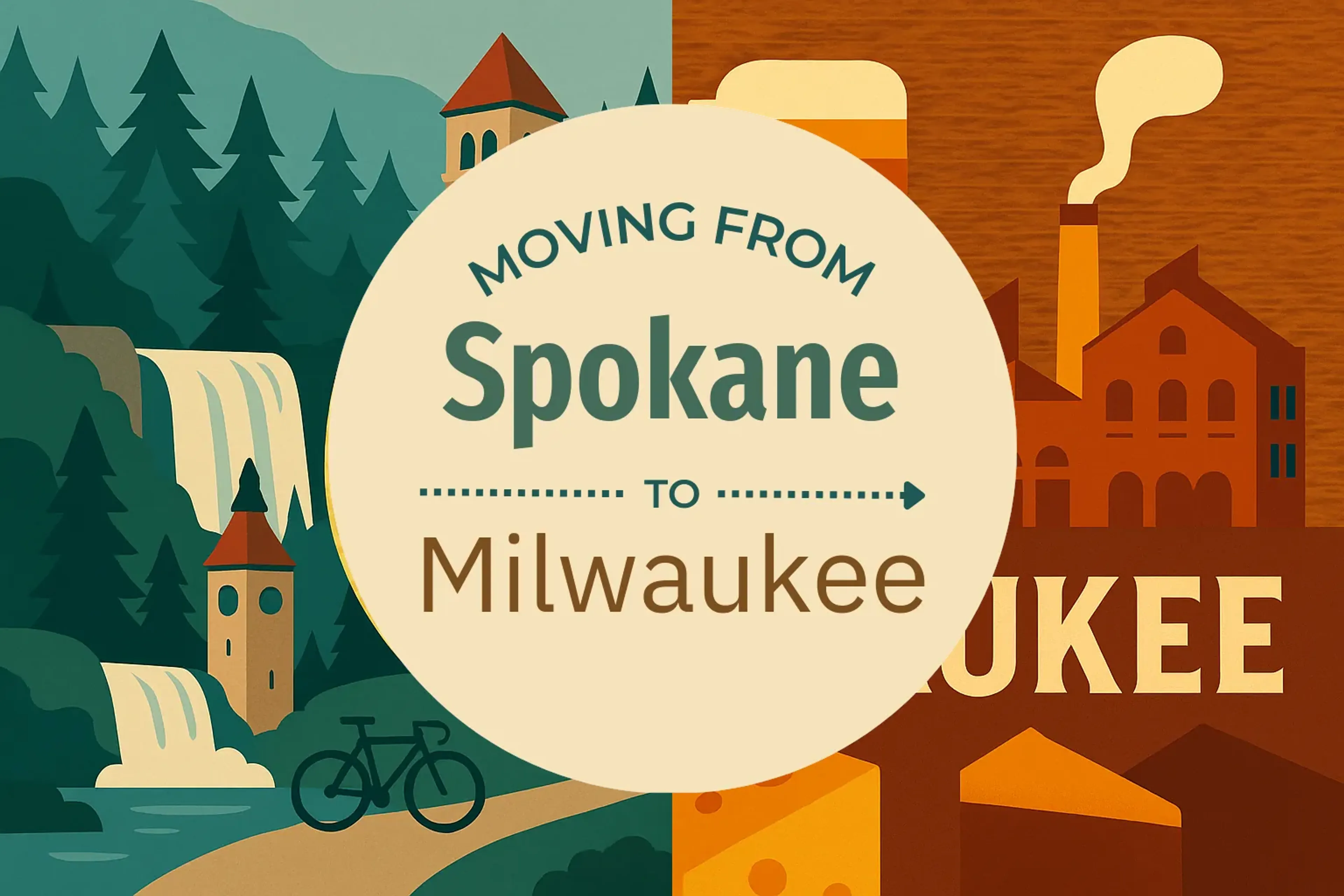 Side-by-side comparison of Spokane to Milwaukee moving companies