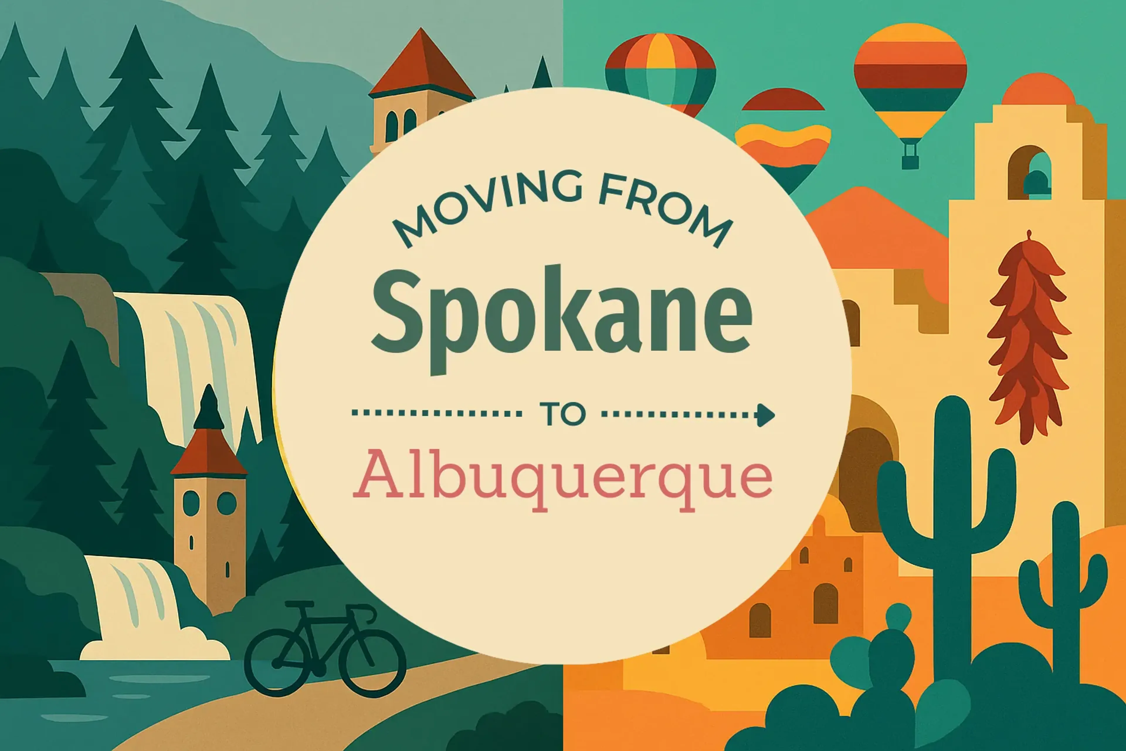 Side-by-side comparison of Spokane to Albuquerque moving companies