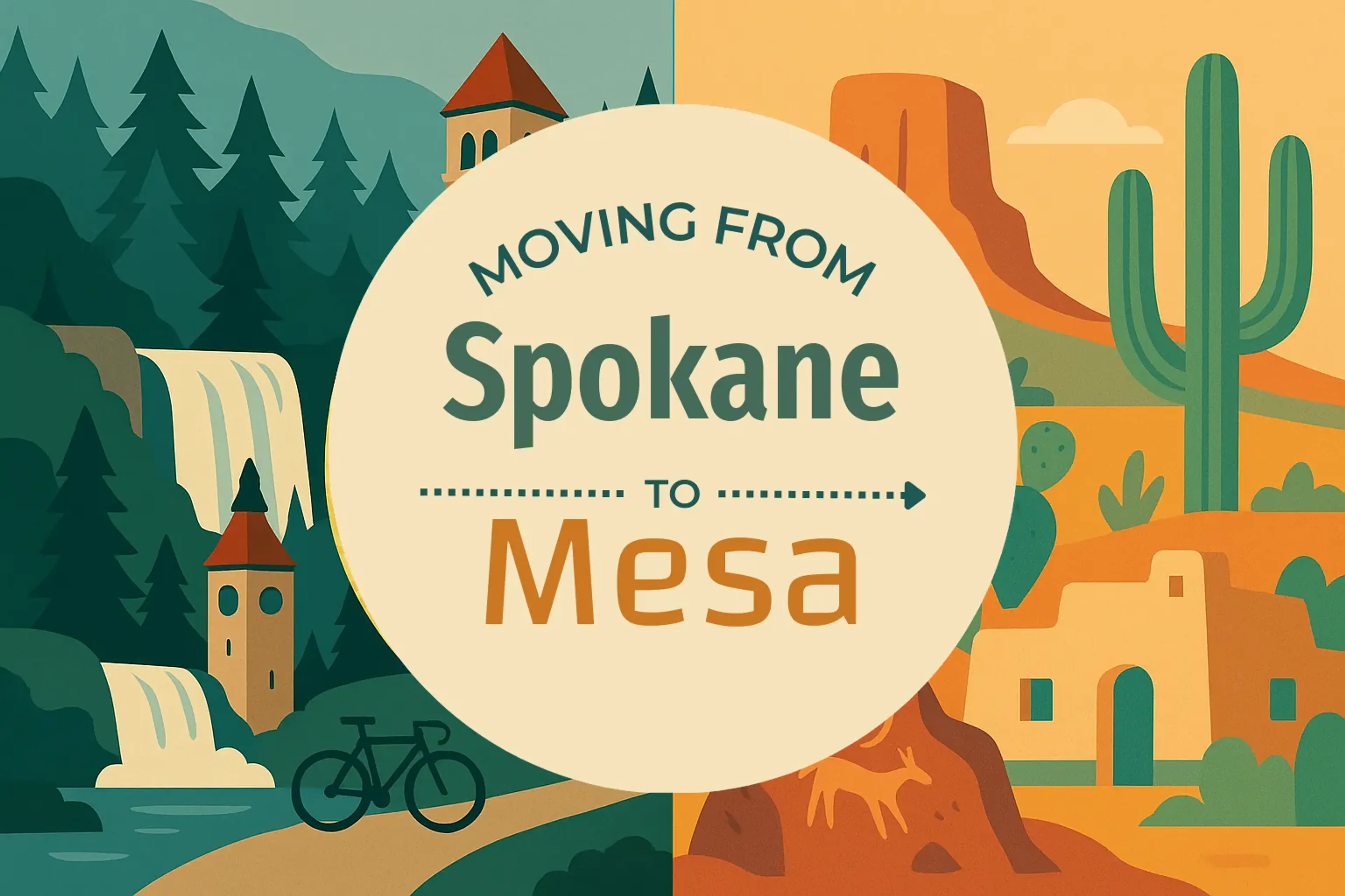 Side-by-side comparison of Spokane to Mesa moving companies