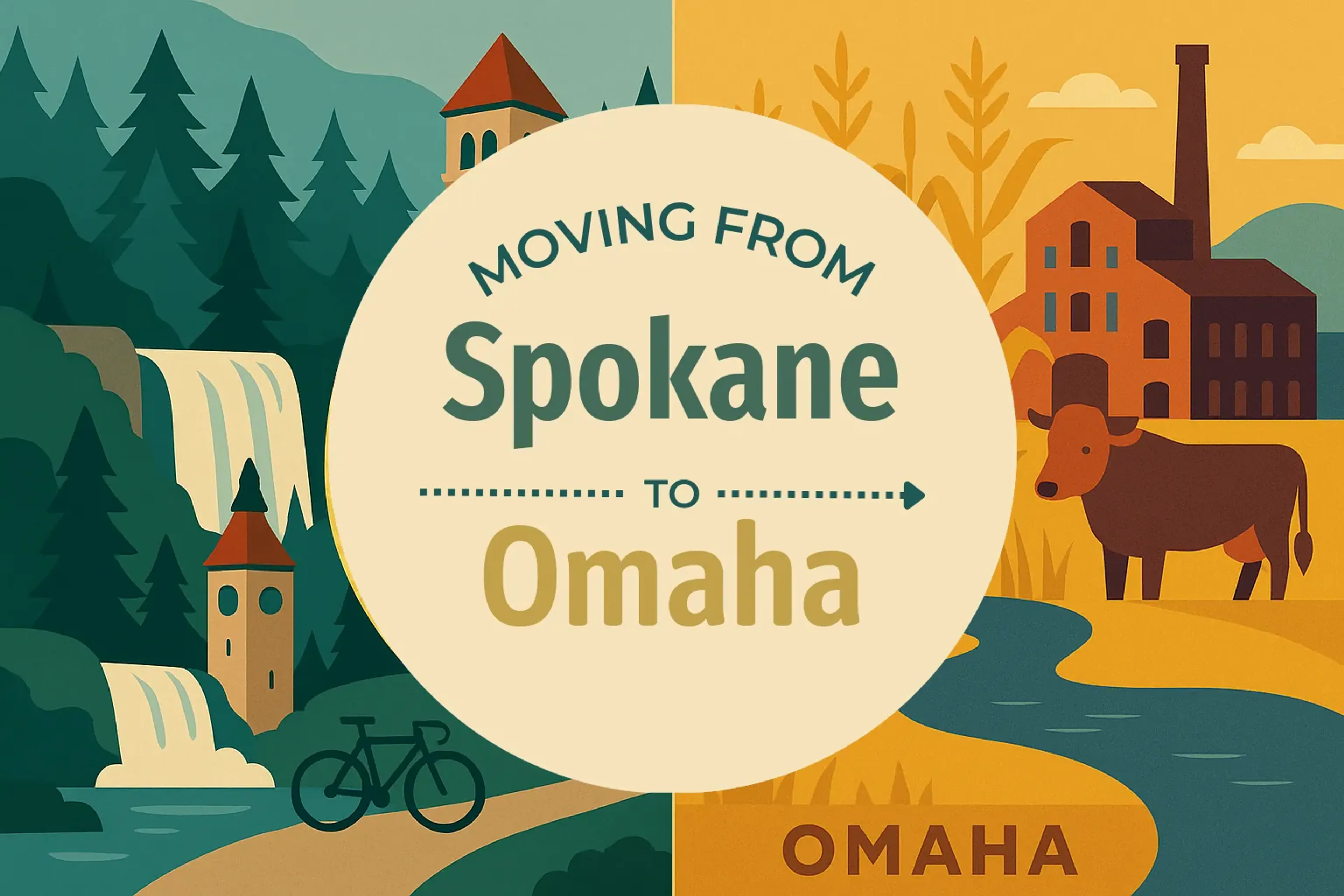 Side-by-side comparison of Spokane to Omaha moving companies