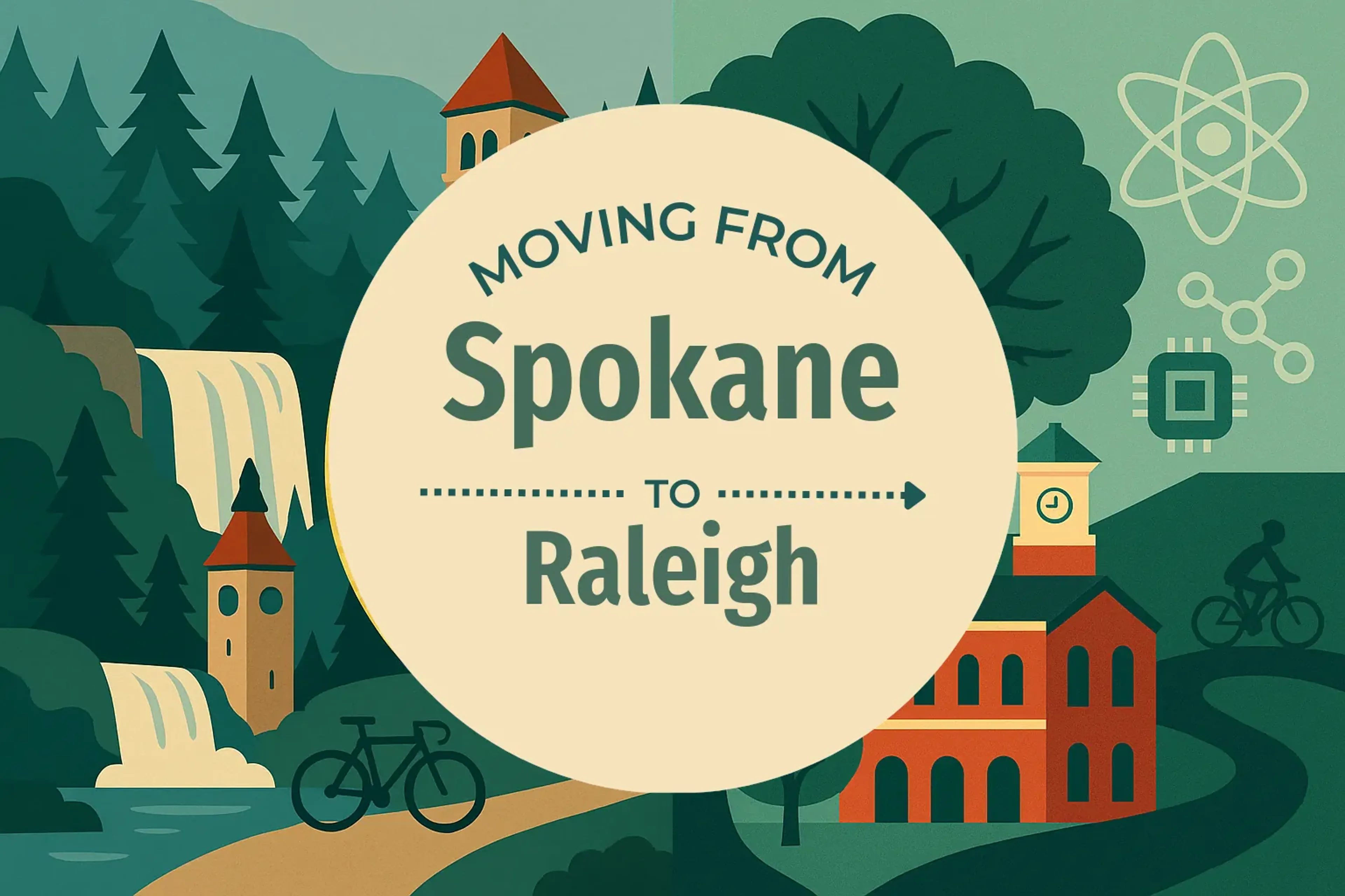 Side-by-side comparison of Spokane to Raleigh moving companies