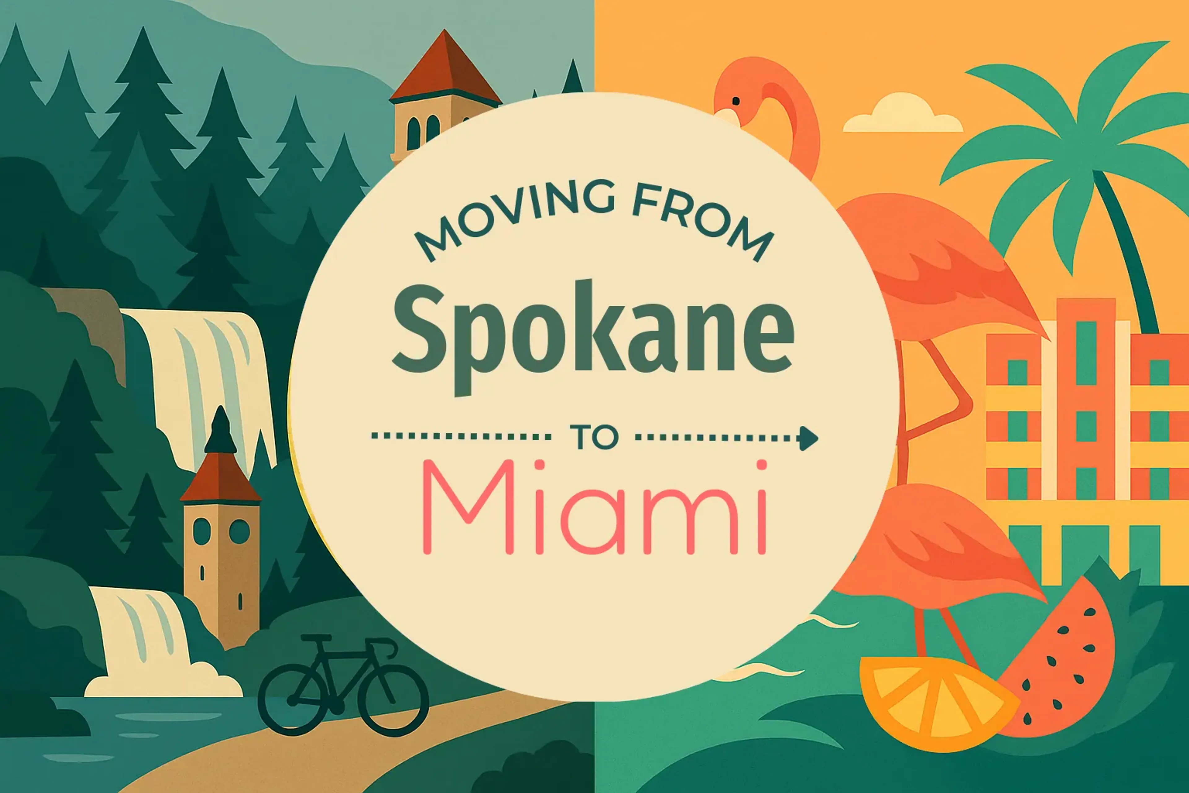 Side-by-side comparison of Spokane to Miami moving companies