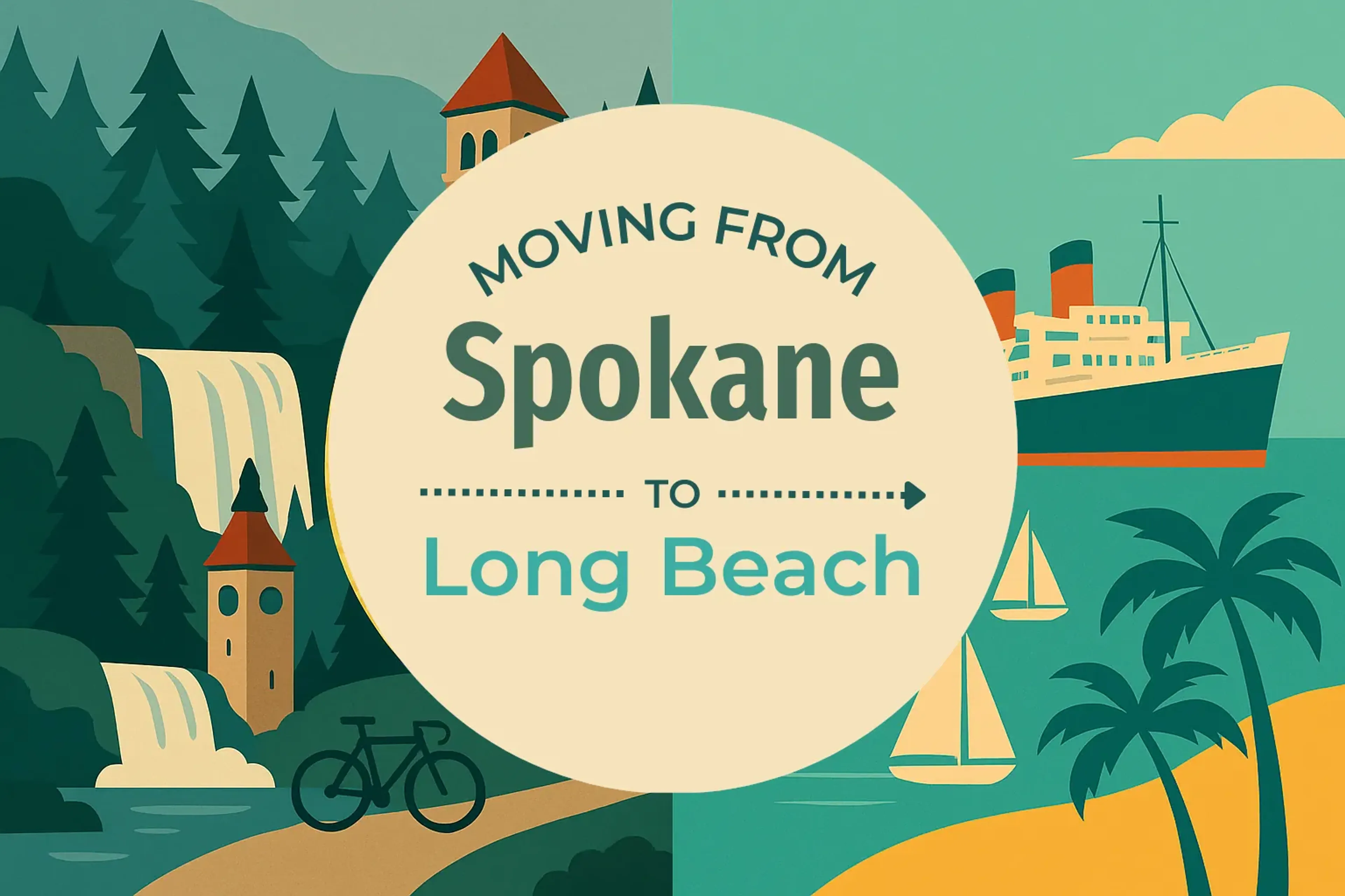 Side-by-side comparison of Spokane to Long Beach moving companies