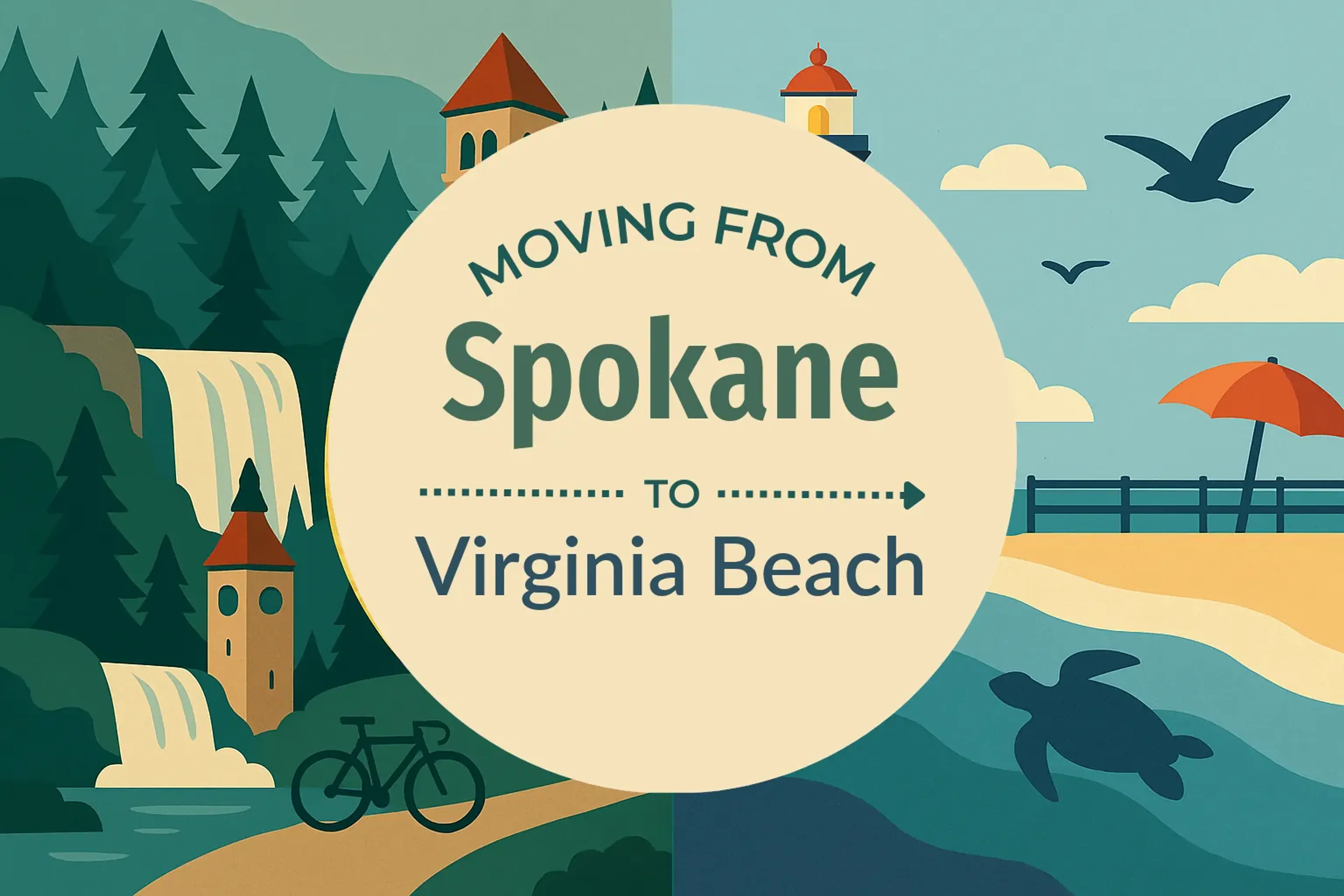 Side-by-side comparison of Spokane to Virginia Beach moving companies