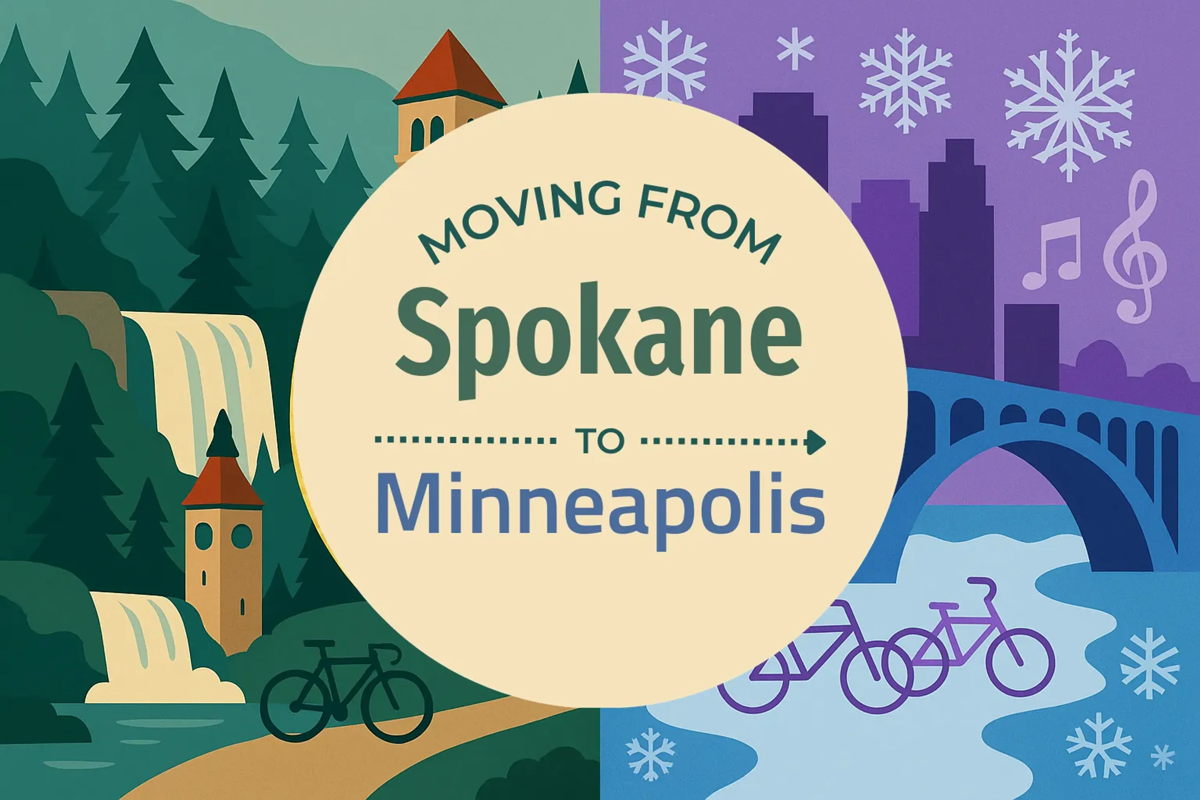 Side-by-side comparison of Spokane to Minneapolis moving companies