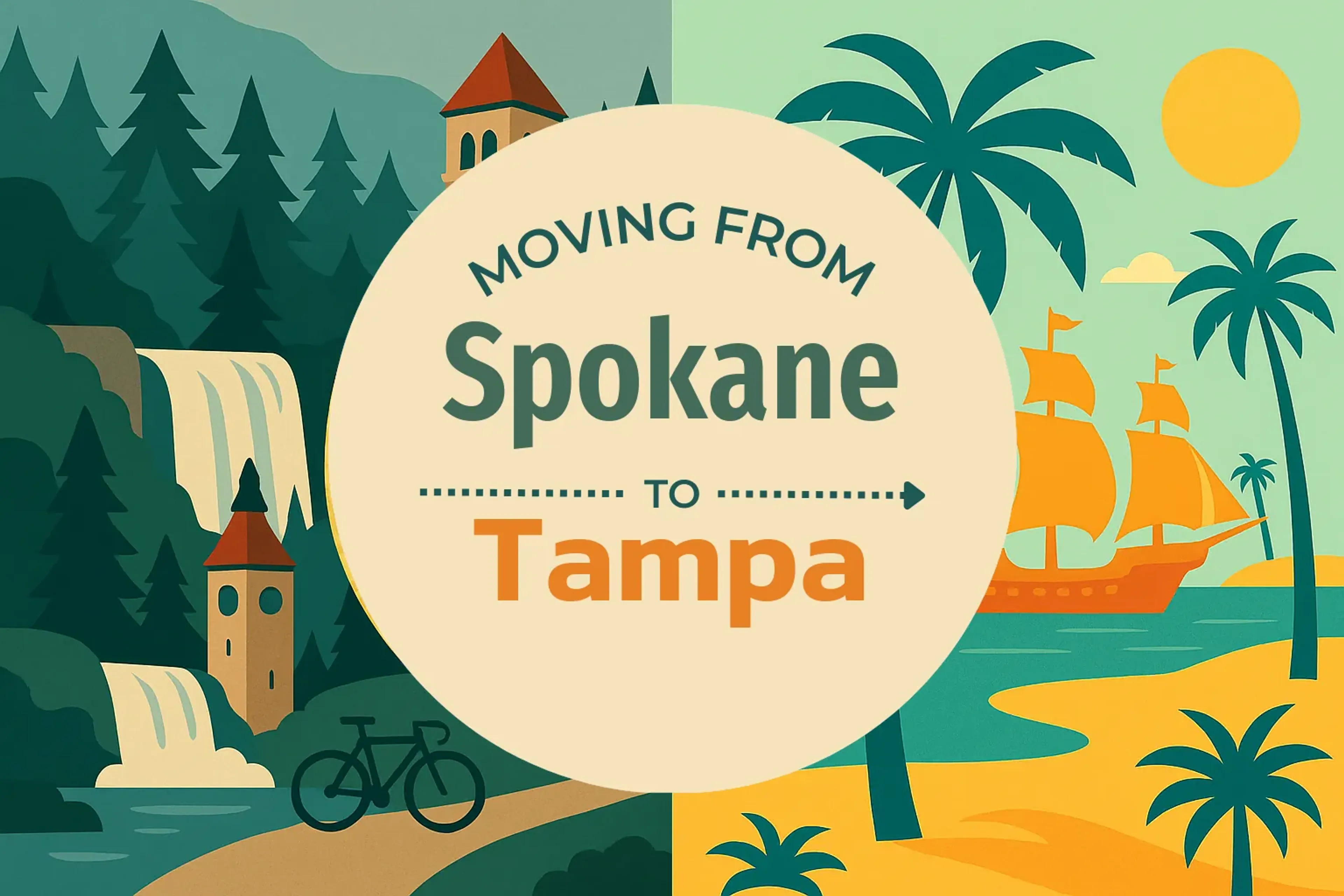 Side-by-side comparison of Spokane to Tampa moving companies