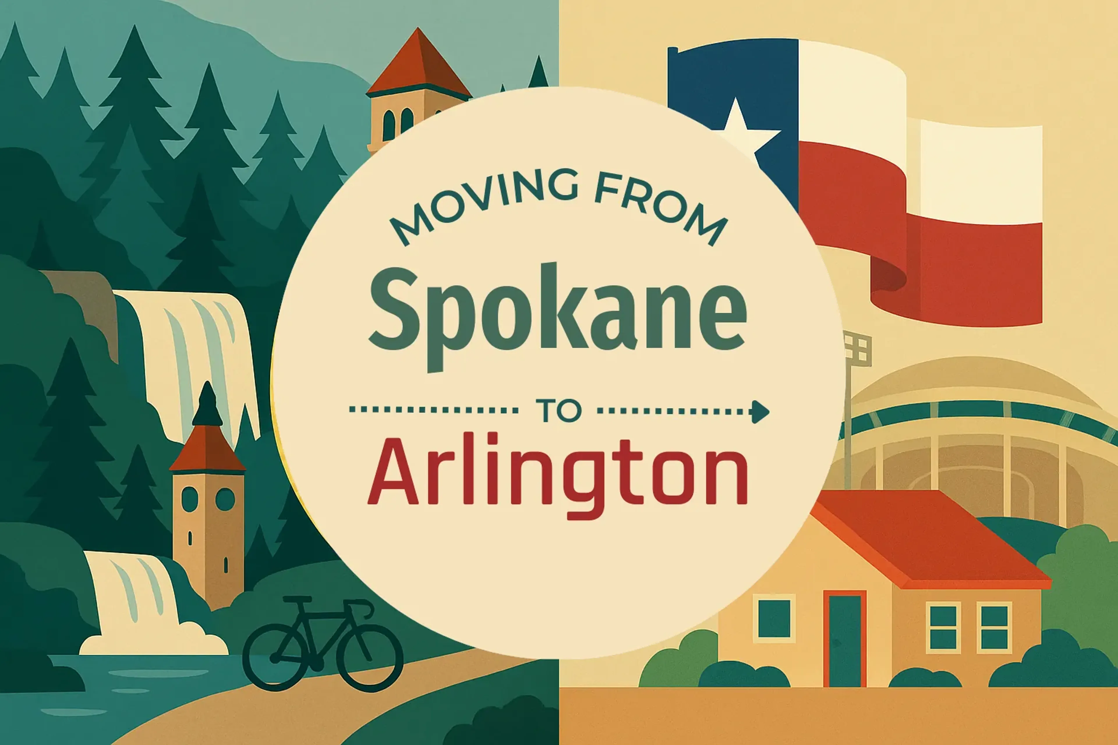 Side-by-side comparison of Spokane to Arlington moving companies