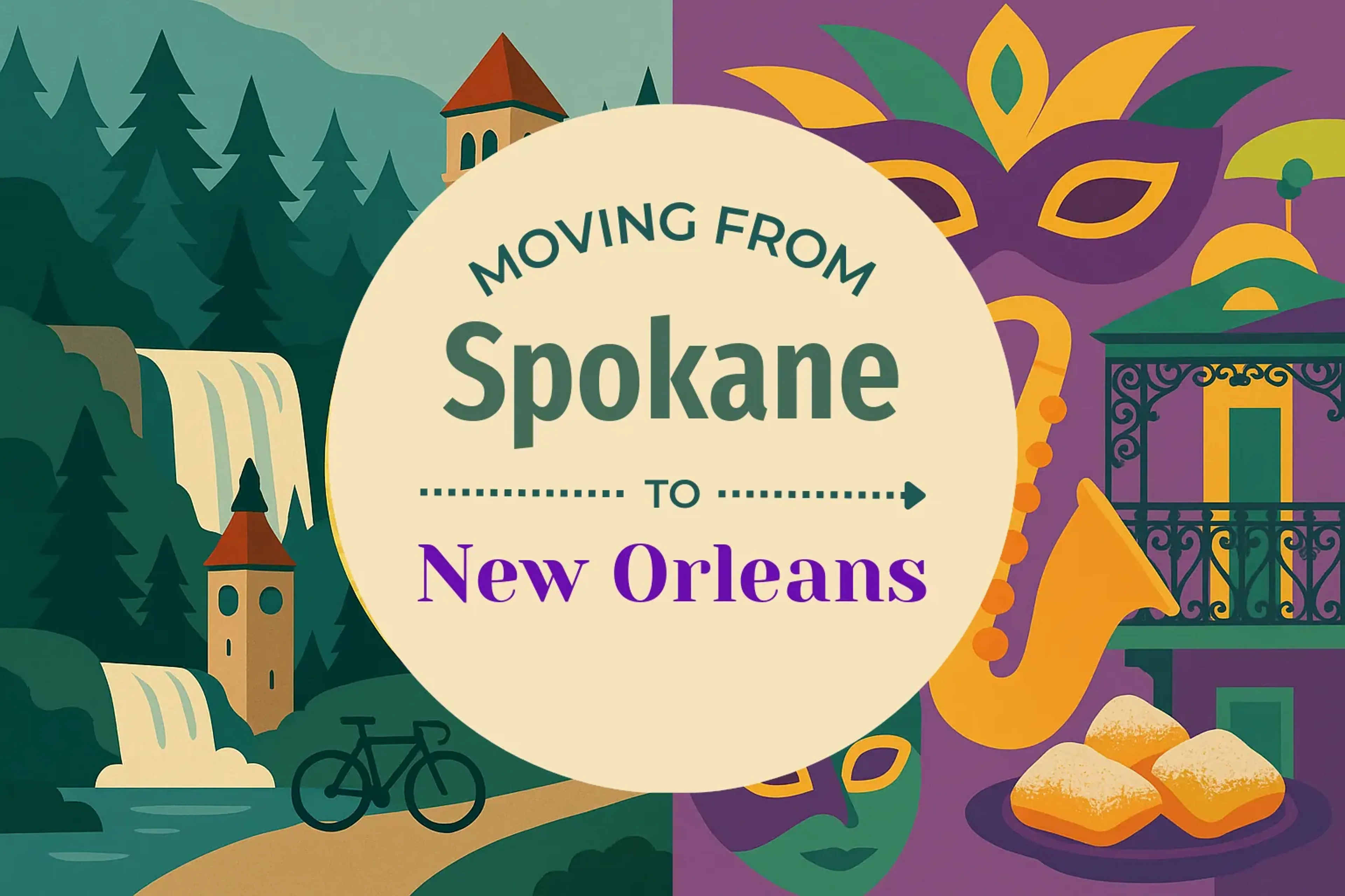 Side-by-side comparison of Spokane to New Orleans moving companies