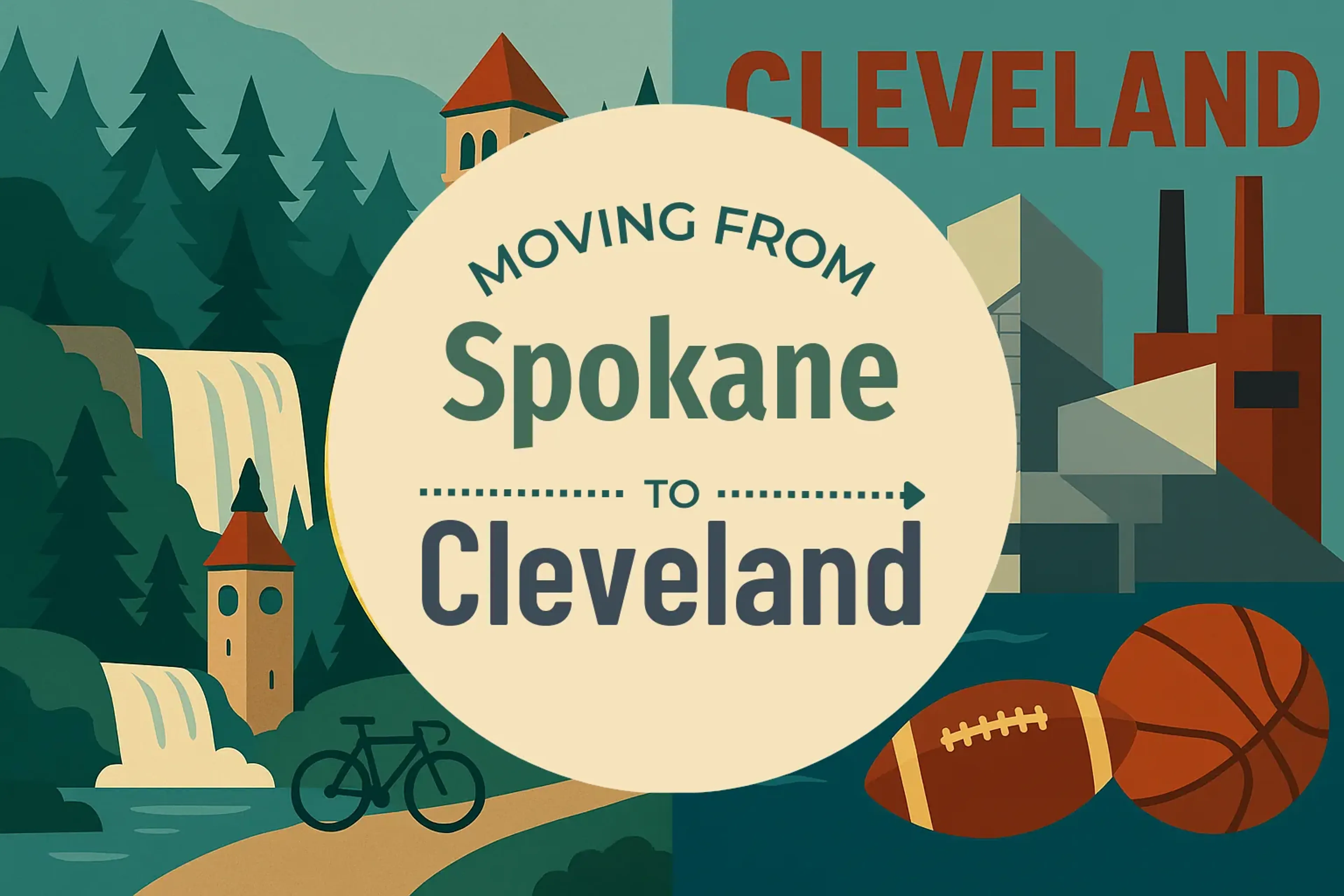 Side-by-side comparison of Spokane to Cleveland moving companies