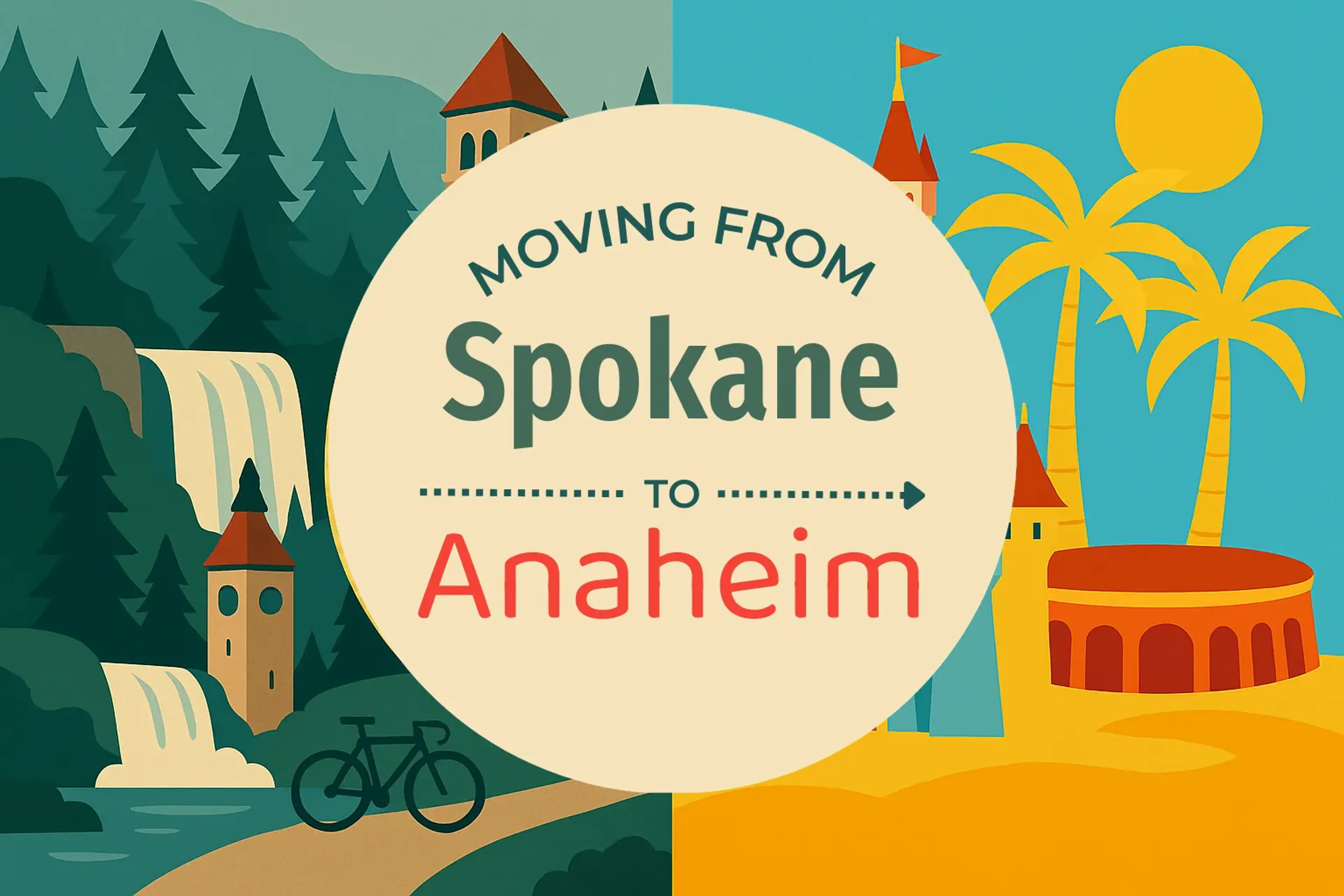 Side-by-side comparison of Spokane to Anaheim moving companies