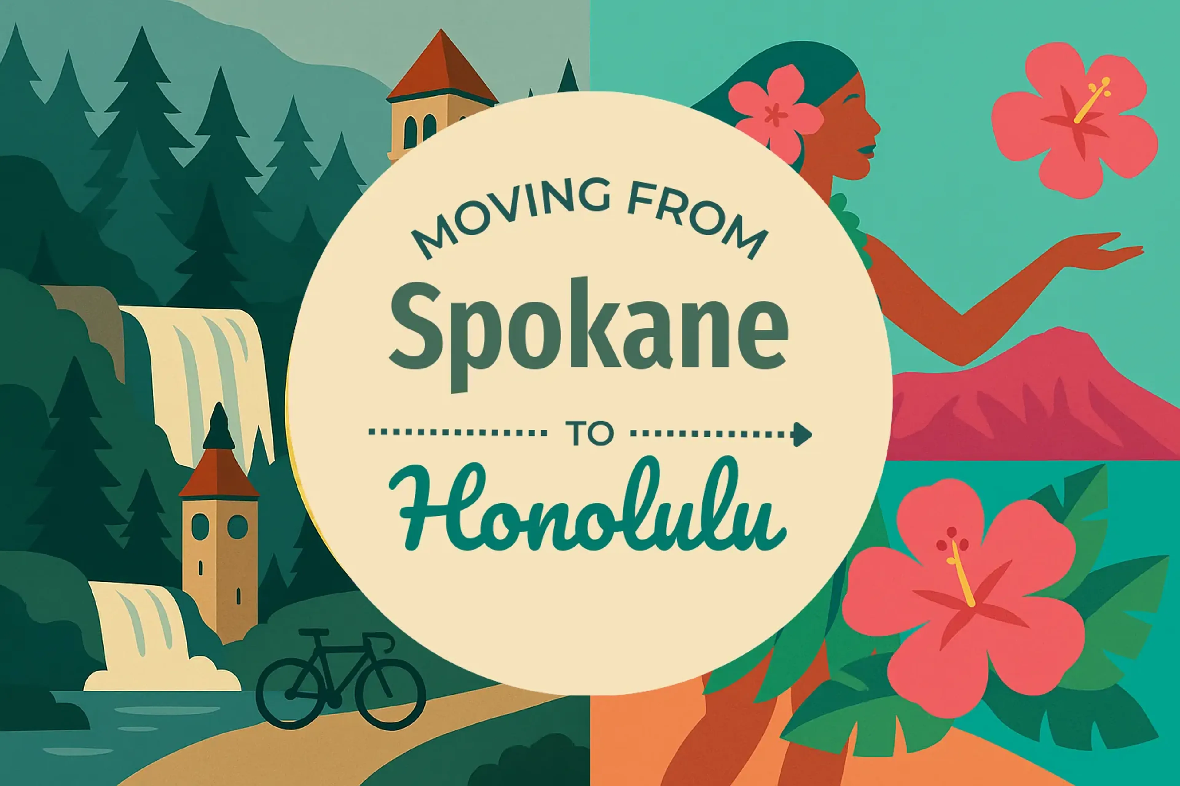 Side-by-side comparison of Spokane to Honolulu moving companies