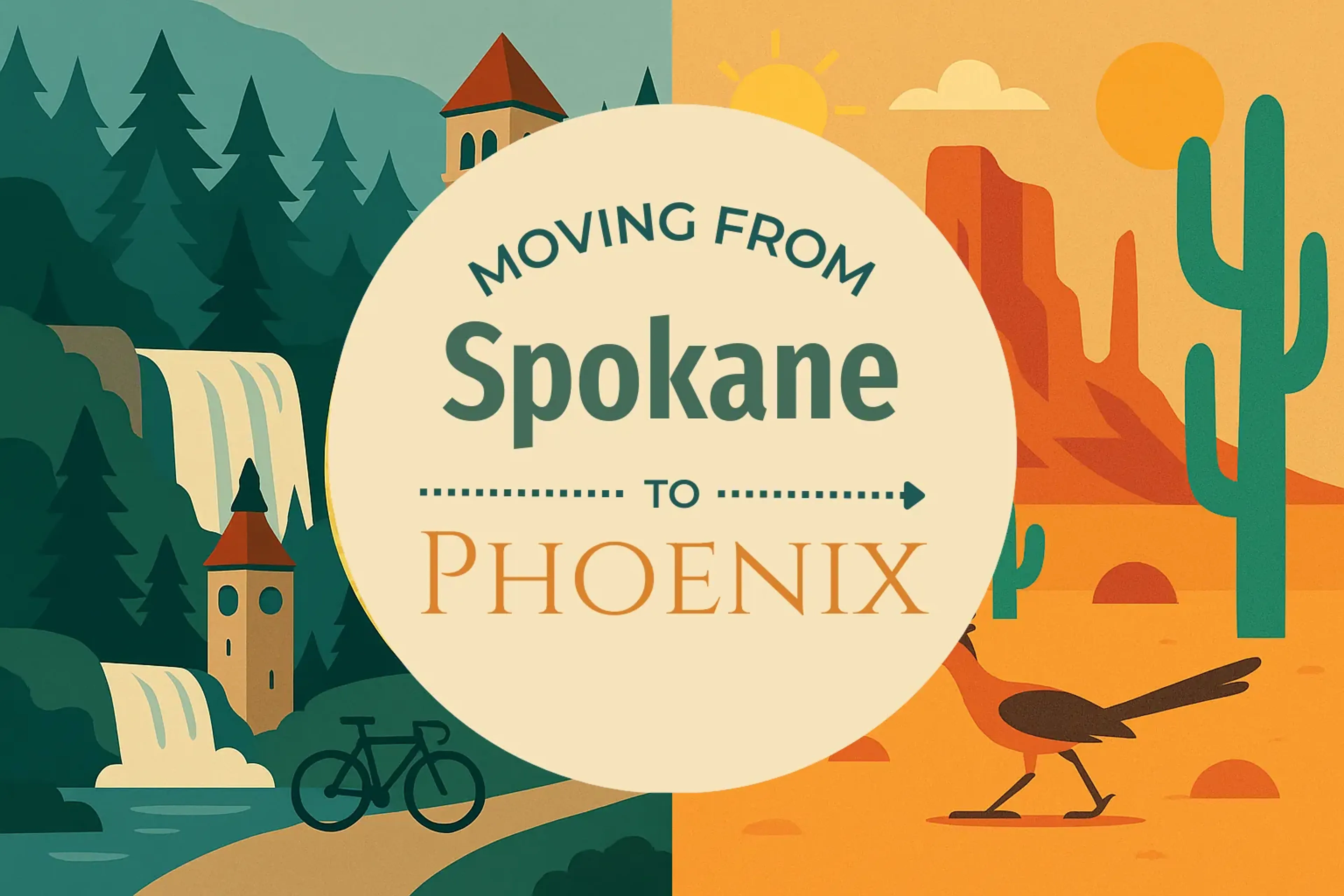 Side-by-side comparison of Spokane to Phoenix moving companies