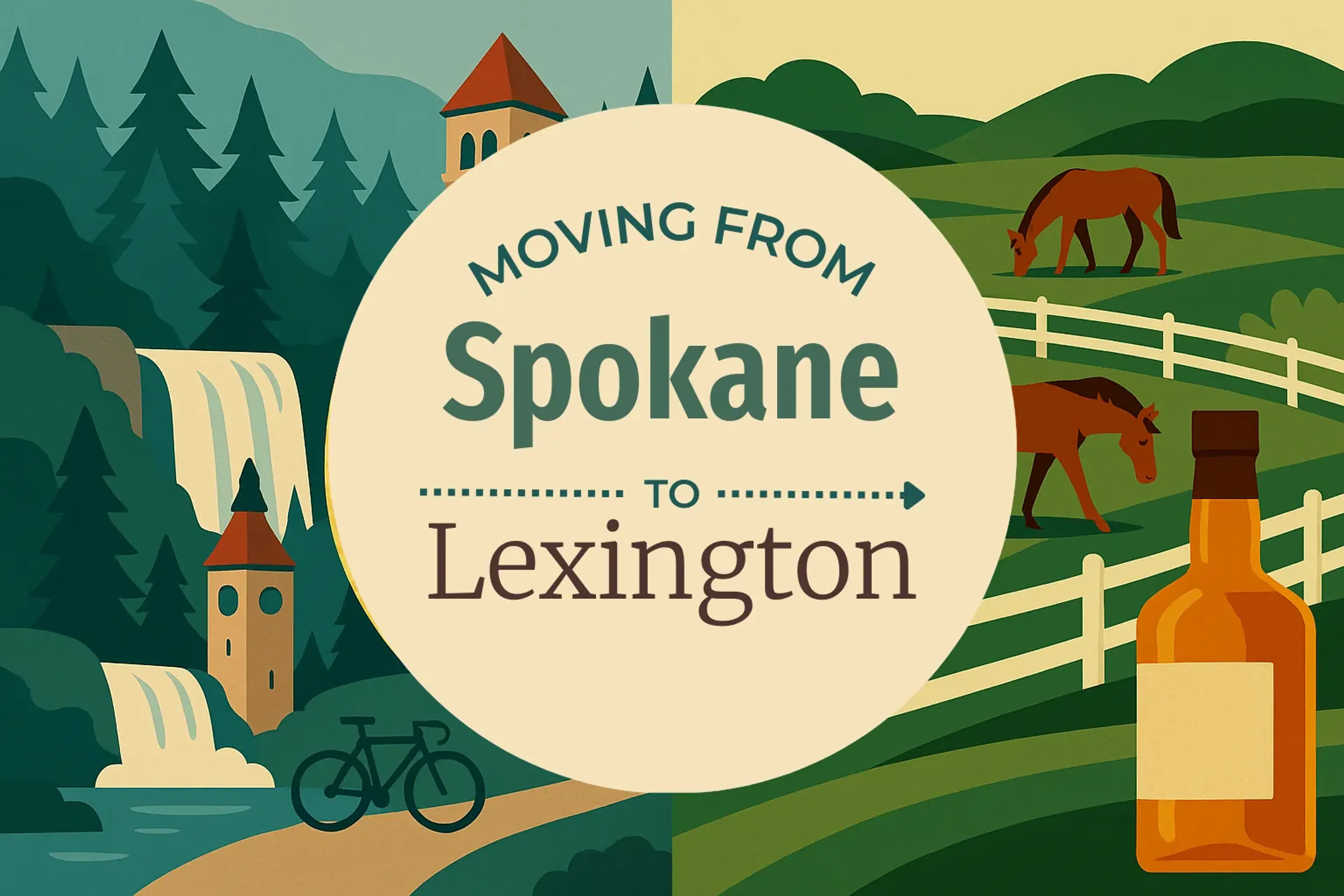 Side-by-side comparison of Spokane to Lexington moving companies