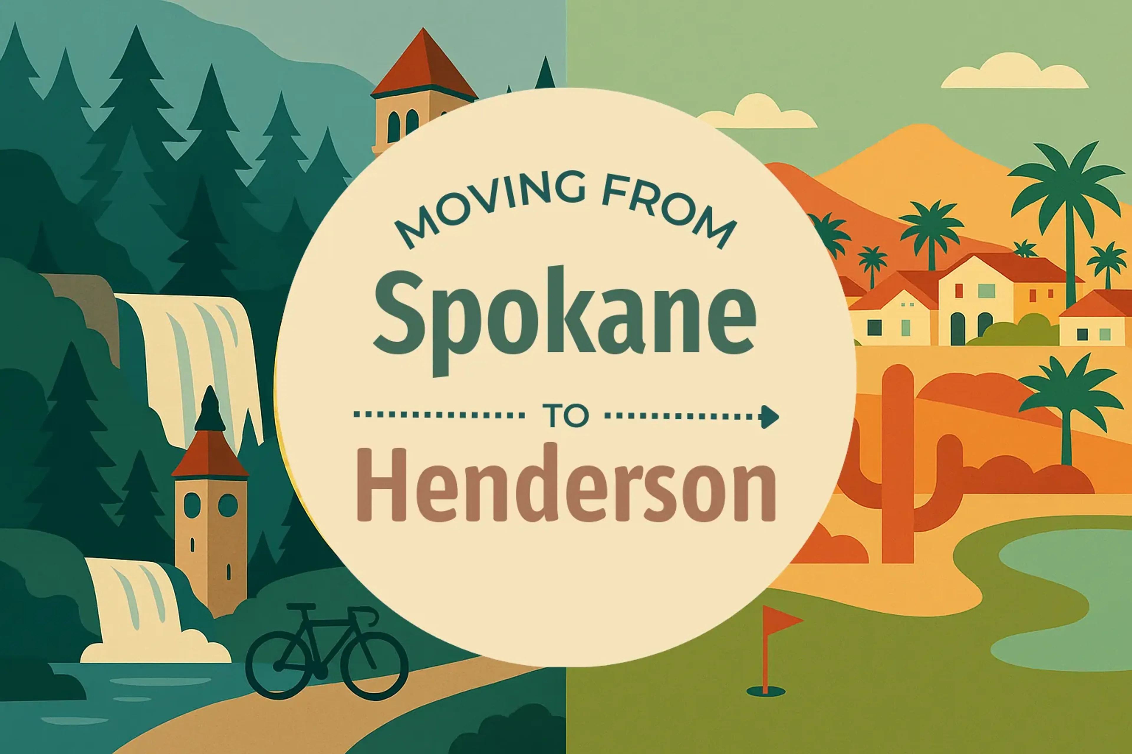 Side-by-side comparison of Spokane to Henderson moving companies