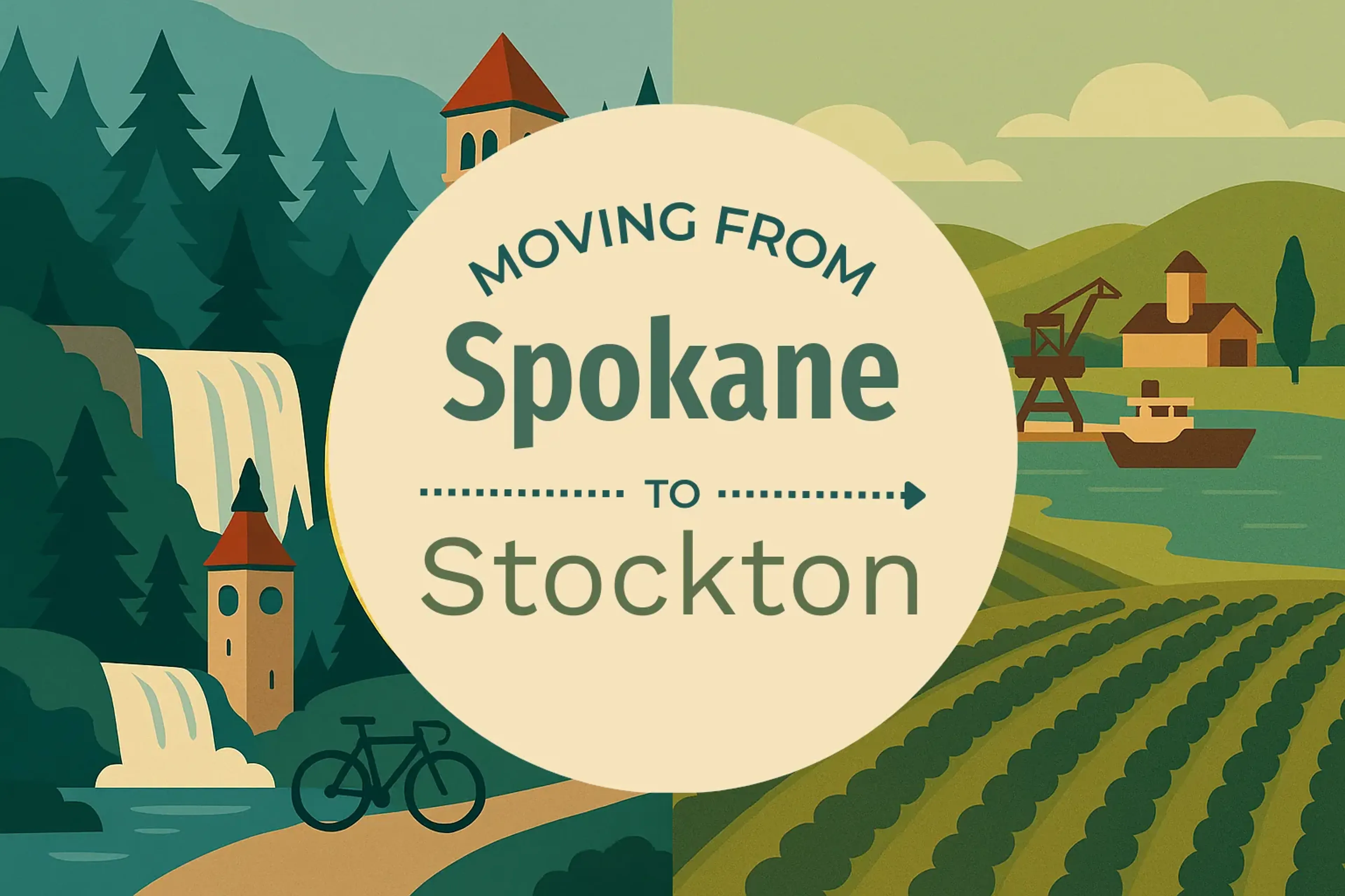 Side-by-side comparison of Spokane to Stockton moving companies