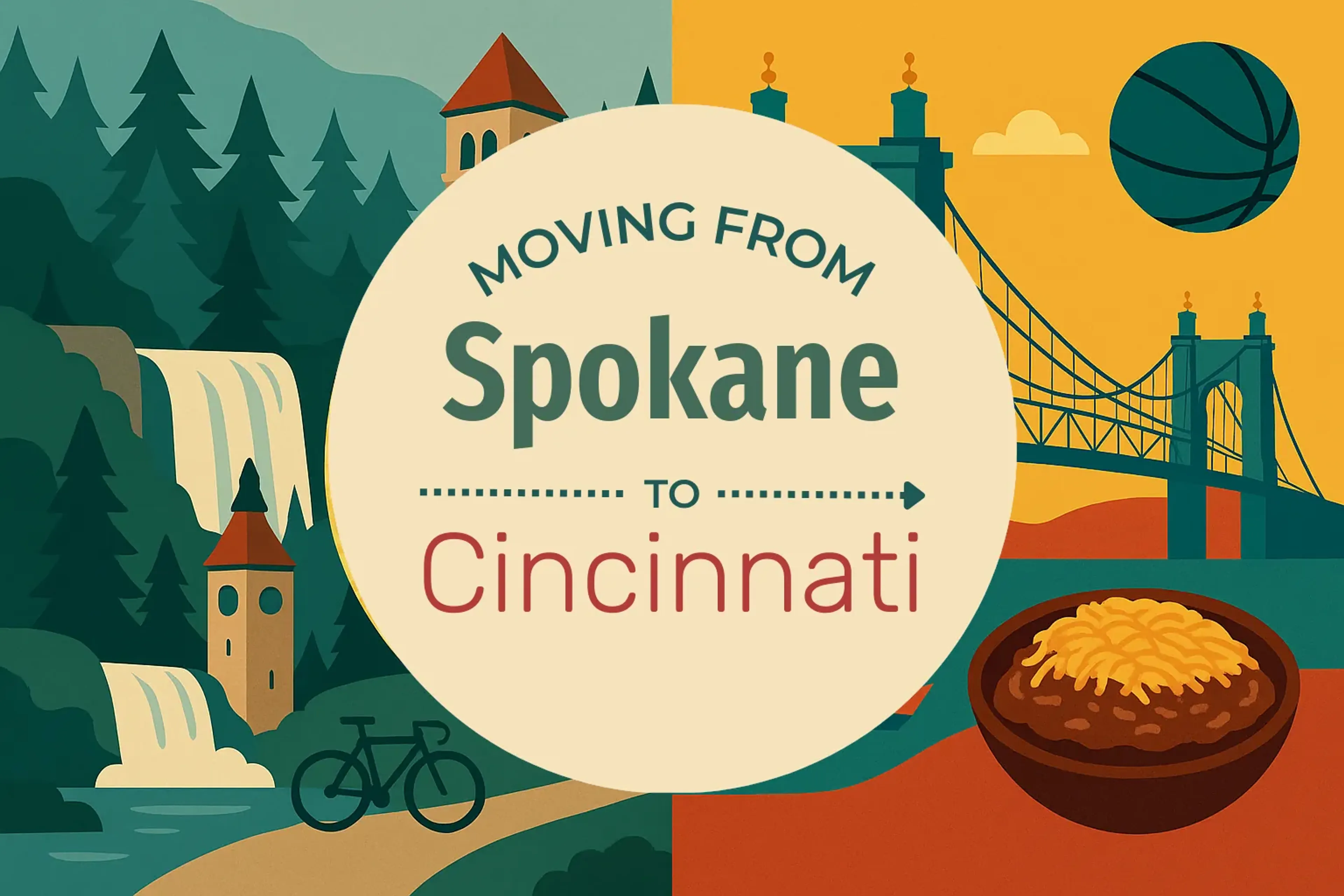 Side-by-side comparison of Spokane to Cincinnati moving companies