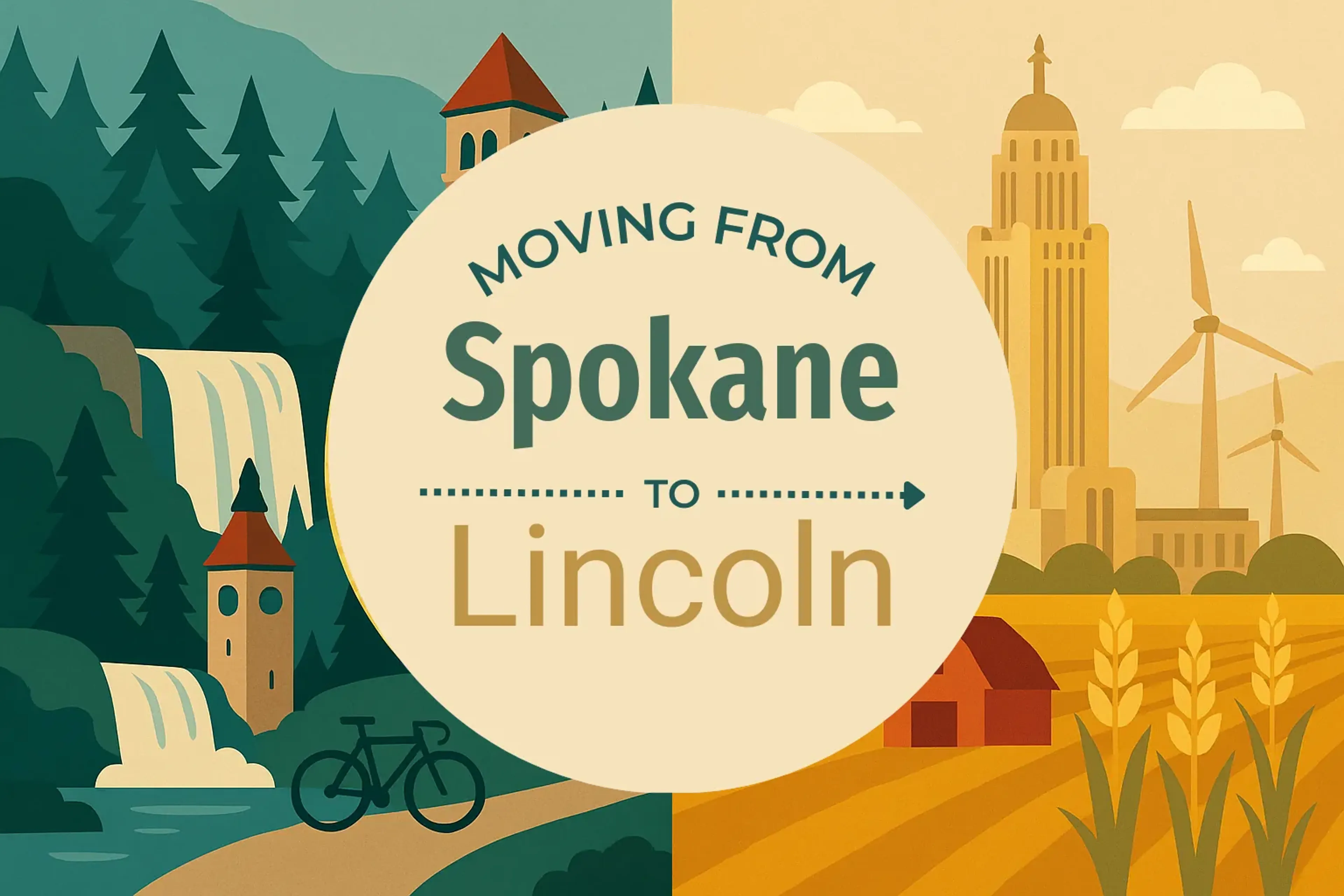Side-by-side comparison of Spokane to Lincoln moving companies